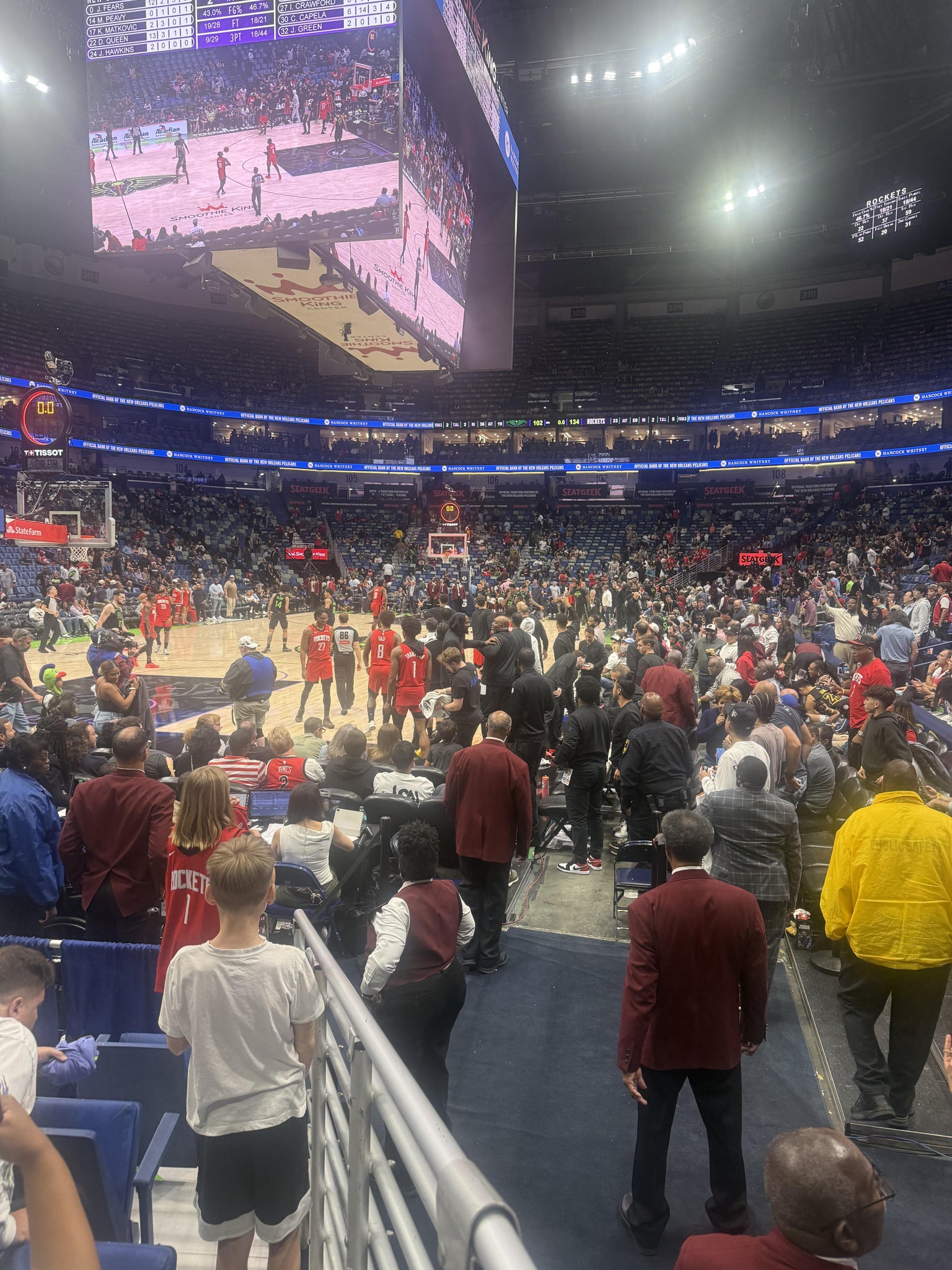 Real Fan View taken from Section 117 at Smoothie King Center by Johnny F