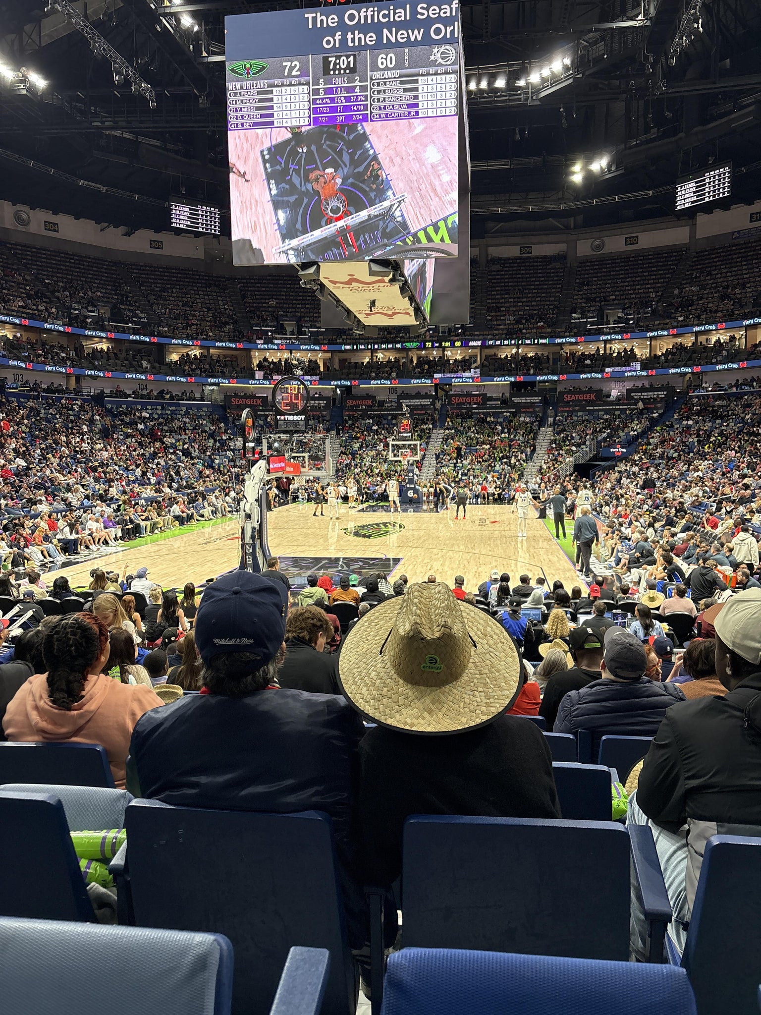 Real Fan View taken from Section 118 at Smoothie King Center by Ala’n J