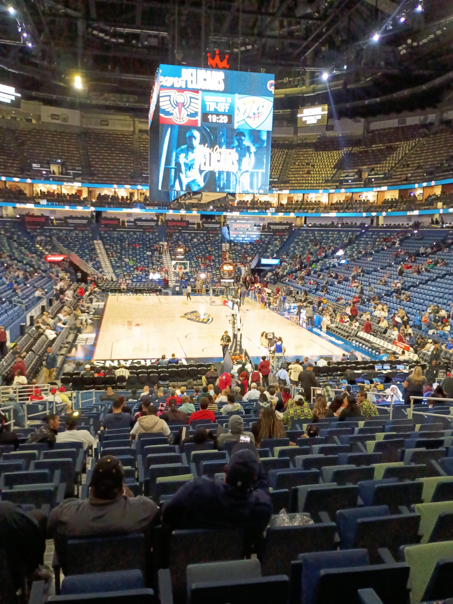 Real Fan View taken from Section 119 at Smoothie King Center by Brandon  W