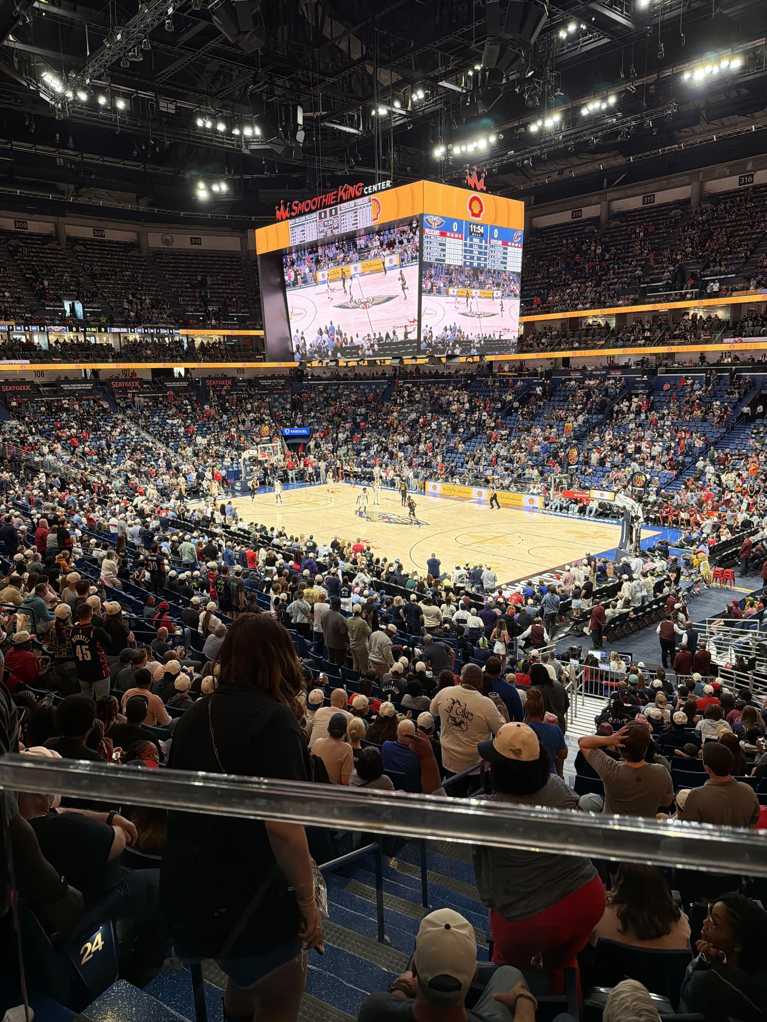 Real Fan View taken from Section 121 at Smoothie King Center by Aaron F