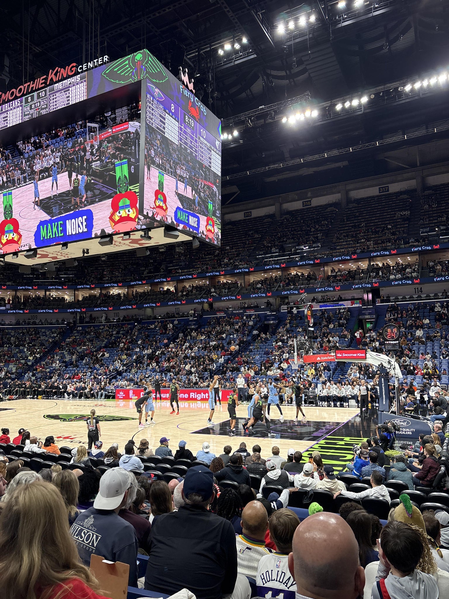 Real Fan View taken from Section 123 at Smoothie King Center by Brian D