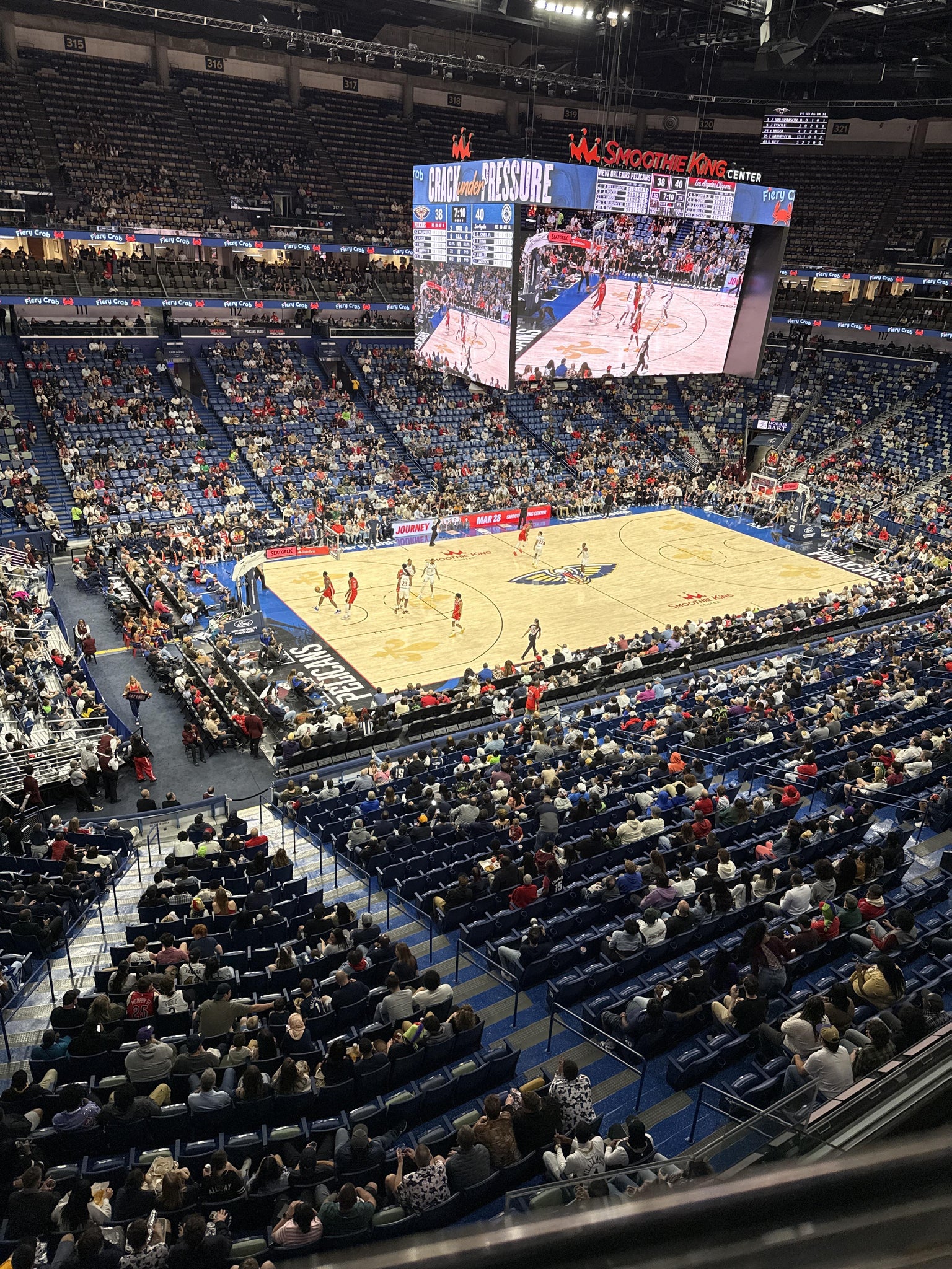 Real Fan View taken from Section 303 at Smoothie King Center by Donald S