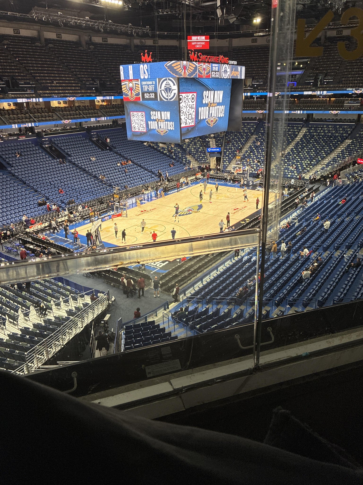Real Fan View taken from Section 305 at Smoothie King Center by Keosha J