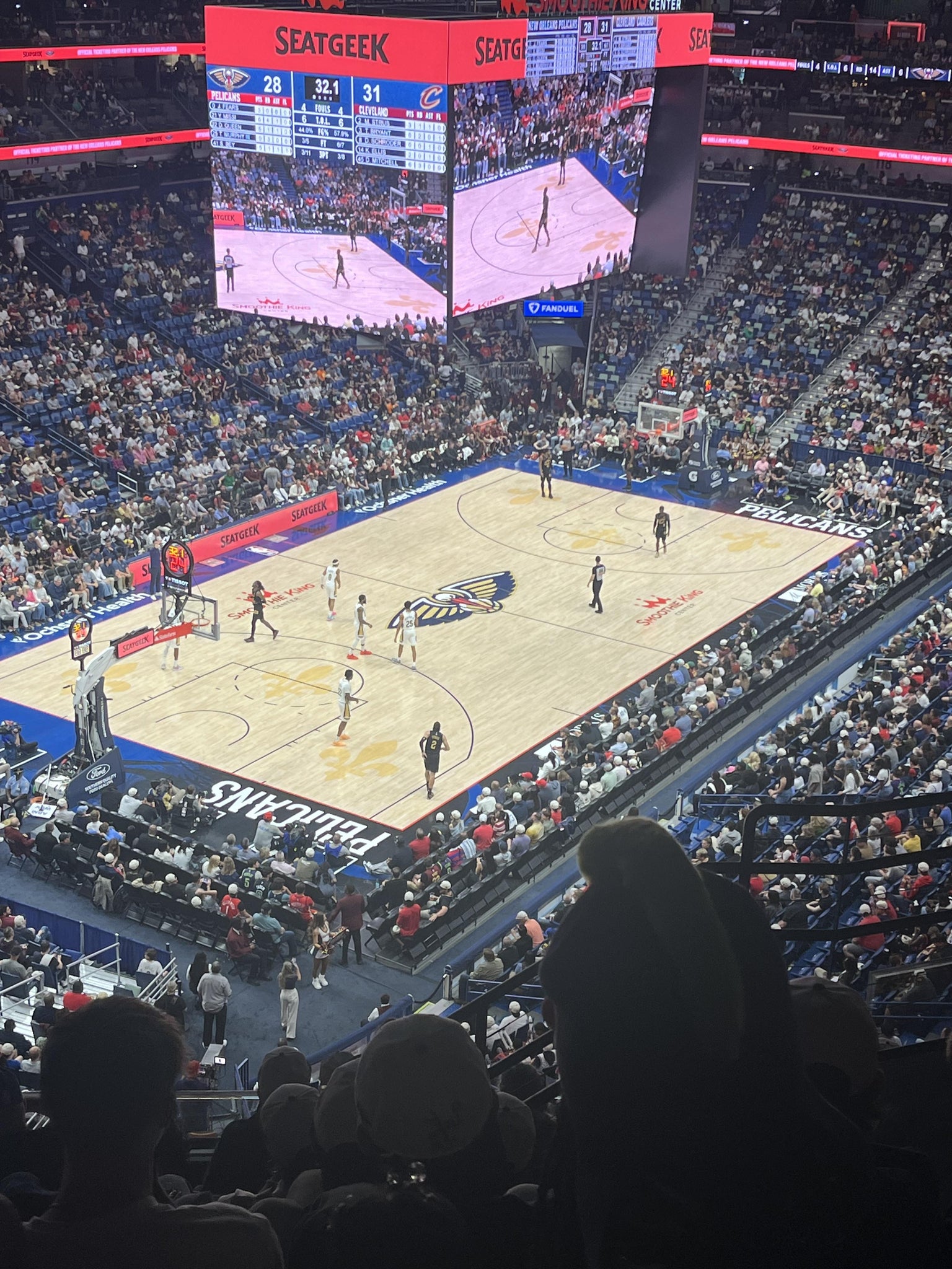Real Fan View taken from Section 305 at Smoothie King Center by Glenn H