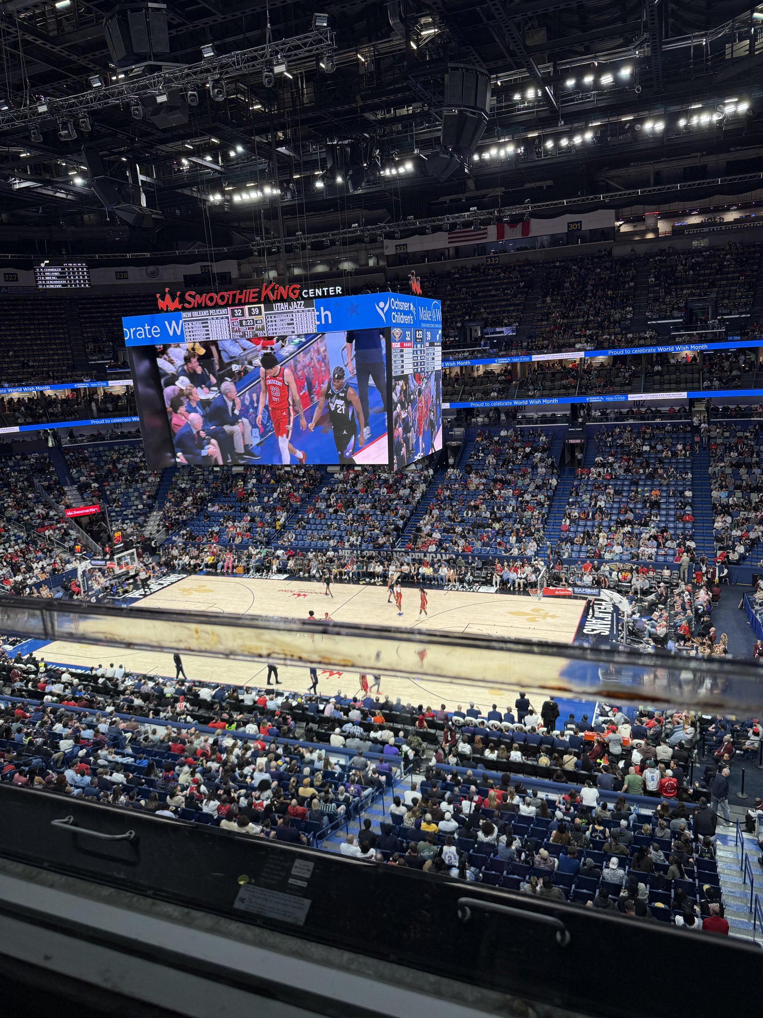 Real Fan View taken from Section 314 at Smoothie King Center by Lakosha C