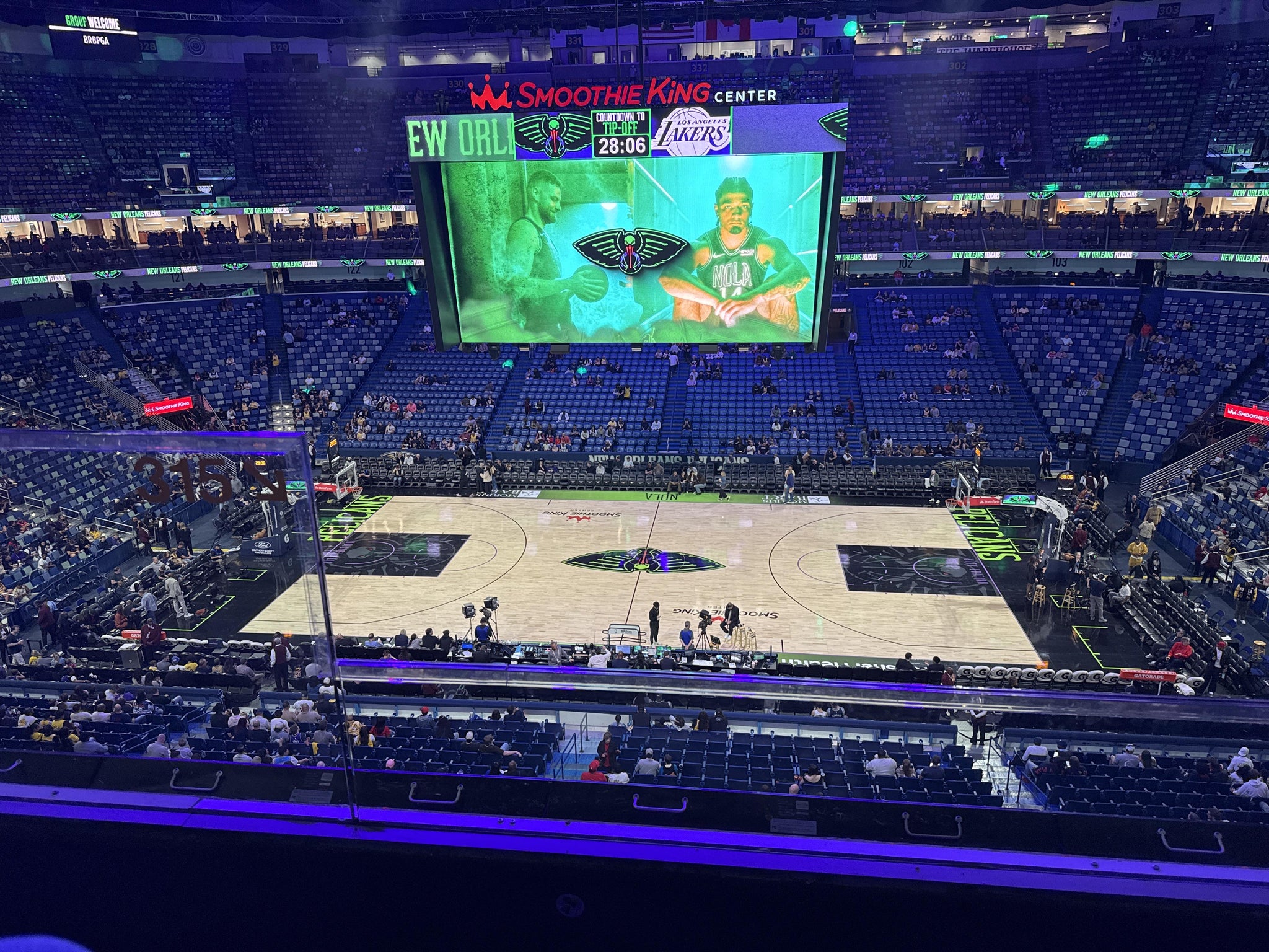 Real Fan View taken from Section 315 at Smoothie King Center by Rozanne W