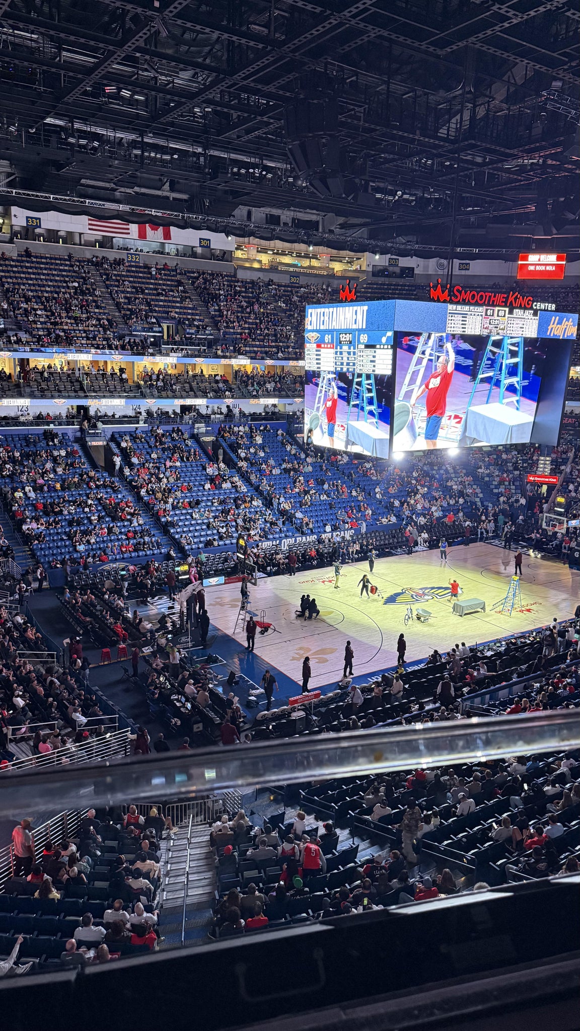 Real Fan View taken from Section 319 at Smoothie King Center by Kayla M