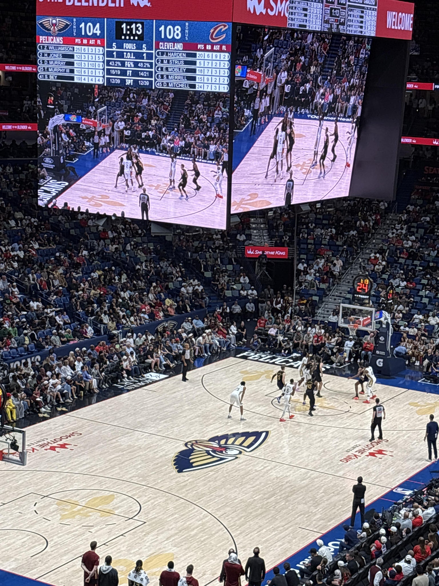 Real Fan View taken from Section 321 at Smoothie King Center by Linly H