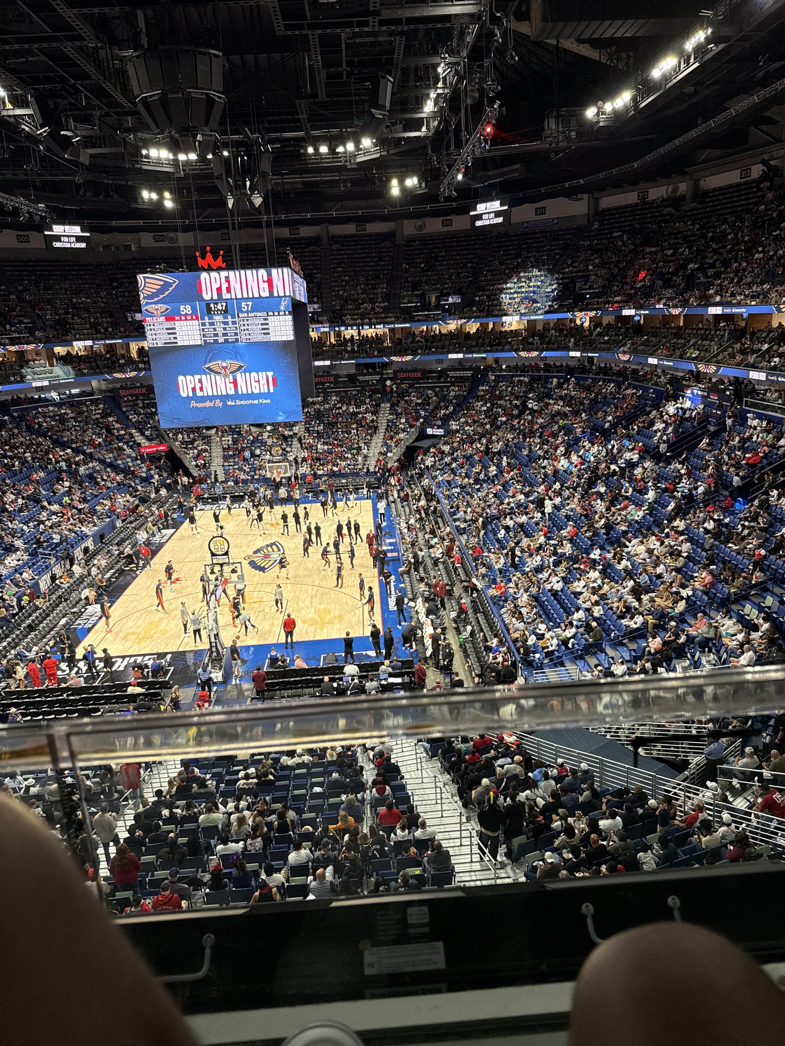 Real Fan View taken from Section 323 at Smoothie King Center by Jeremiah O