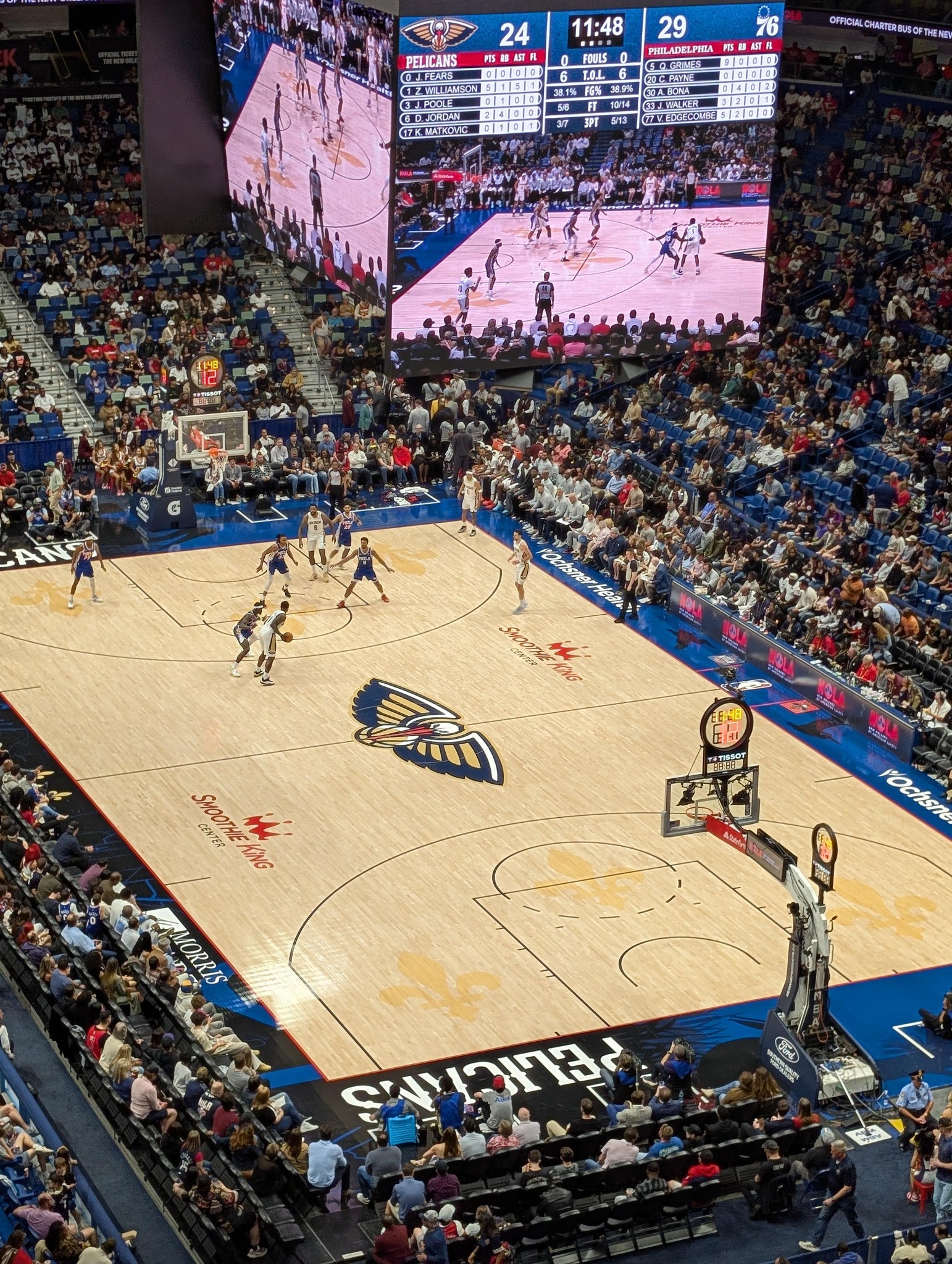 Real Fan View taken from Section 326 at Smoothie King Center by Dennis G