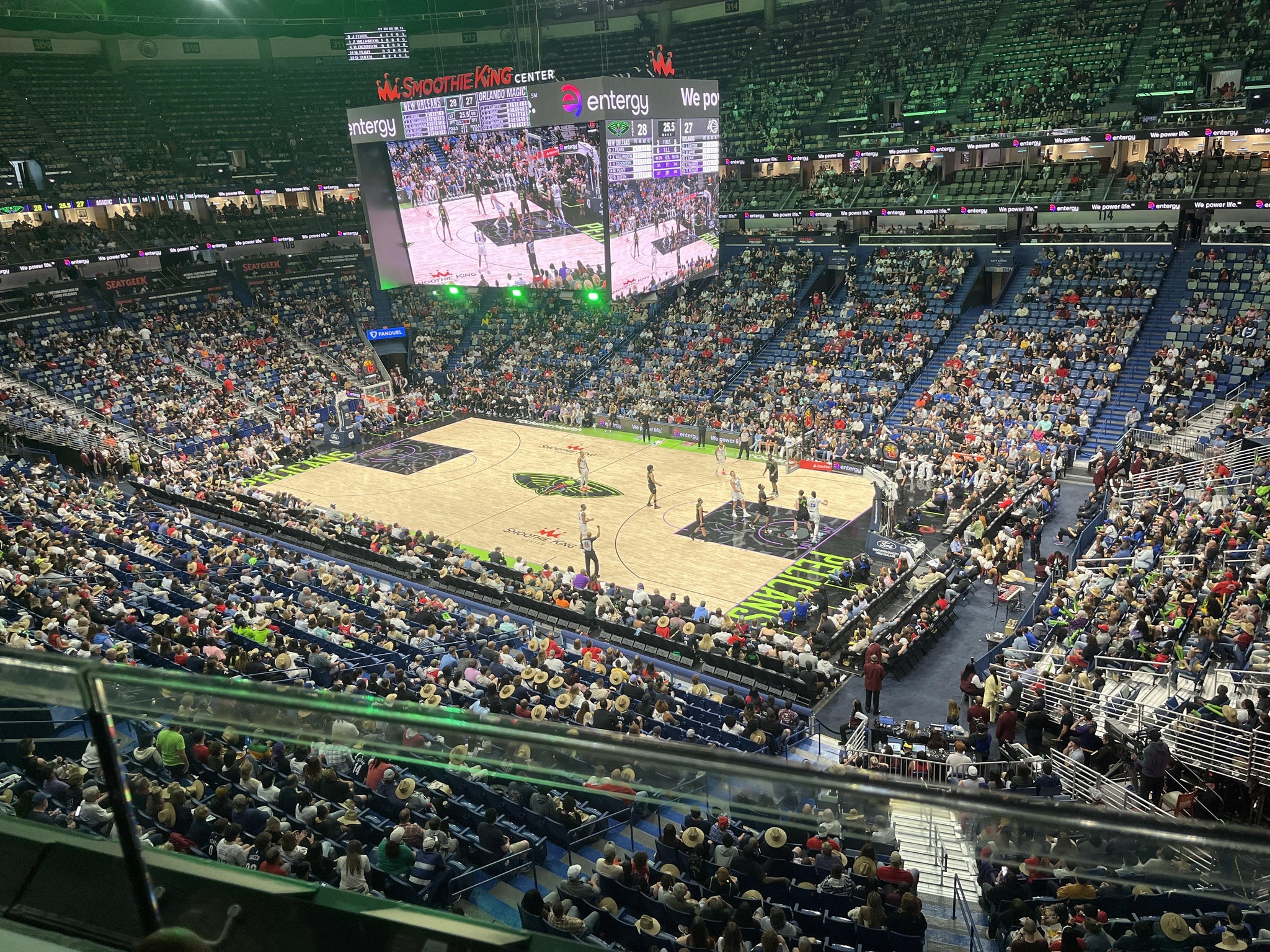 Real Fan View taken from Section 329 at Smoothie King Center by Mickey H