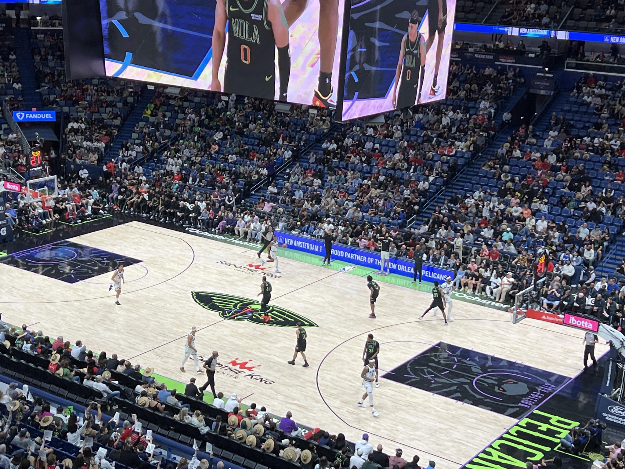 Real Fan View taken from Section 329 at Smoothie King Center by Jamie B