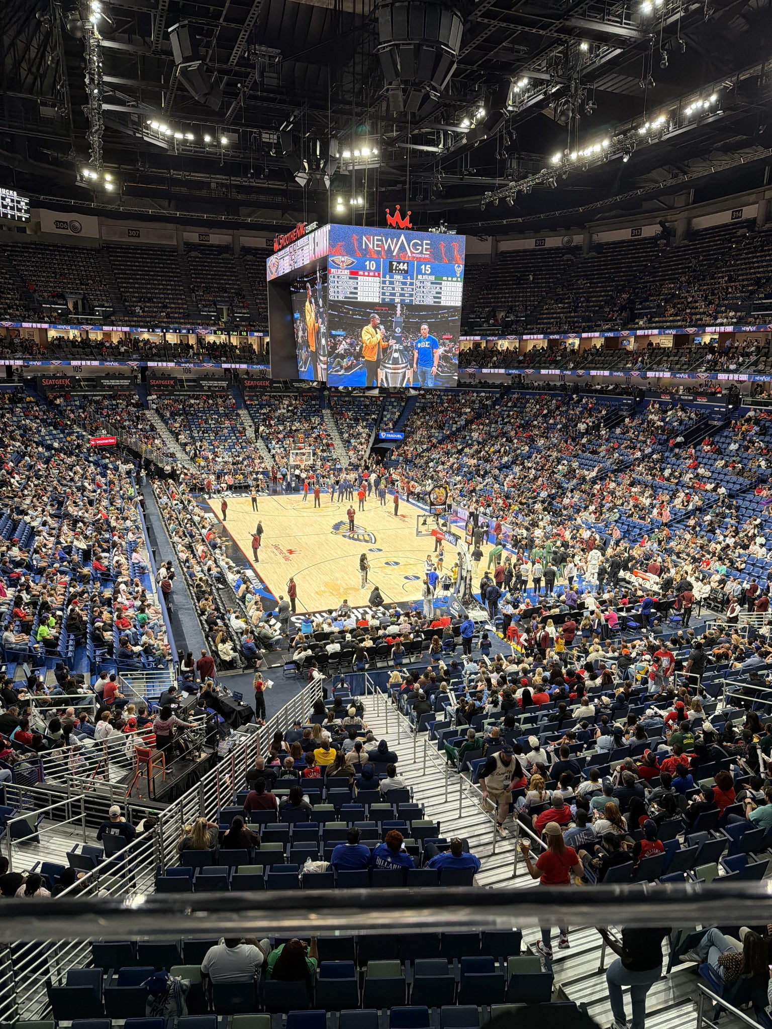 Real Fan View taken from HUB Club at Smoothie King Center by Stefania L