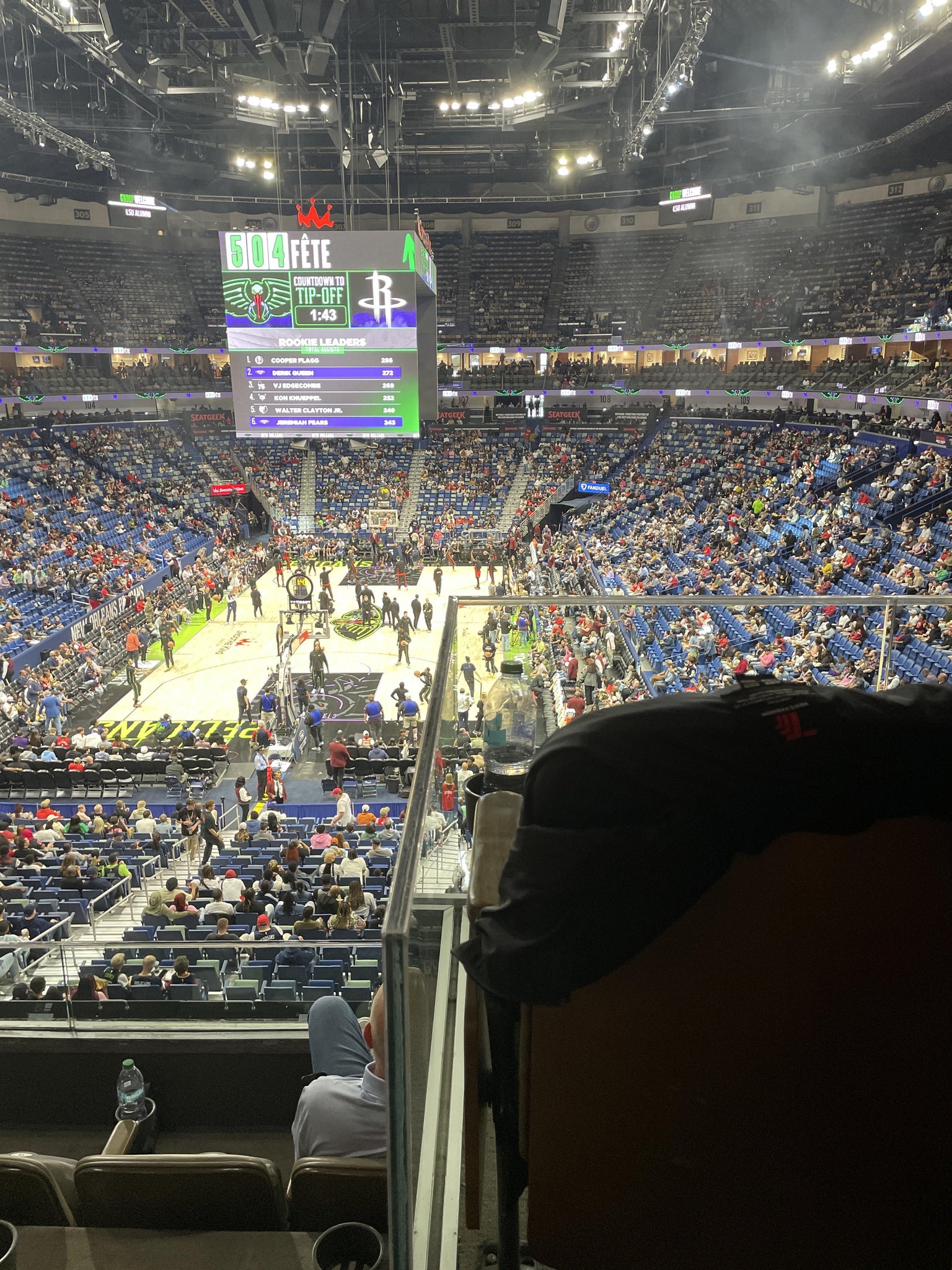 Real Fan View taken from HUB Club at Smoothie King Center by Tony S