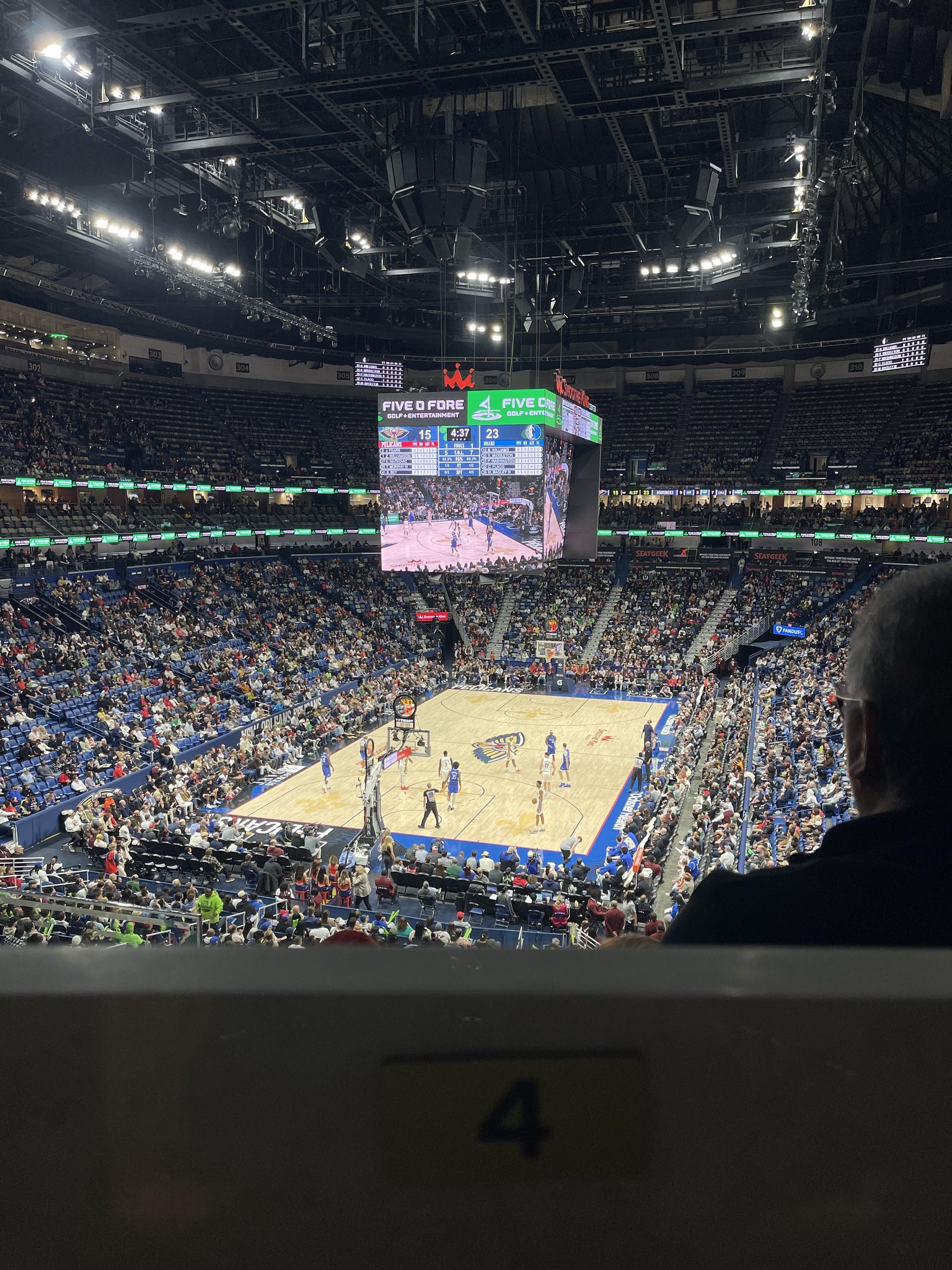 Real Fan View taken from HUB Club at Smoothie King Center by Jacob S