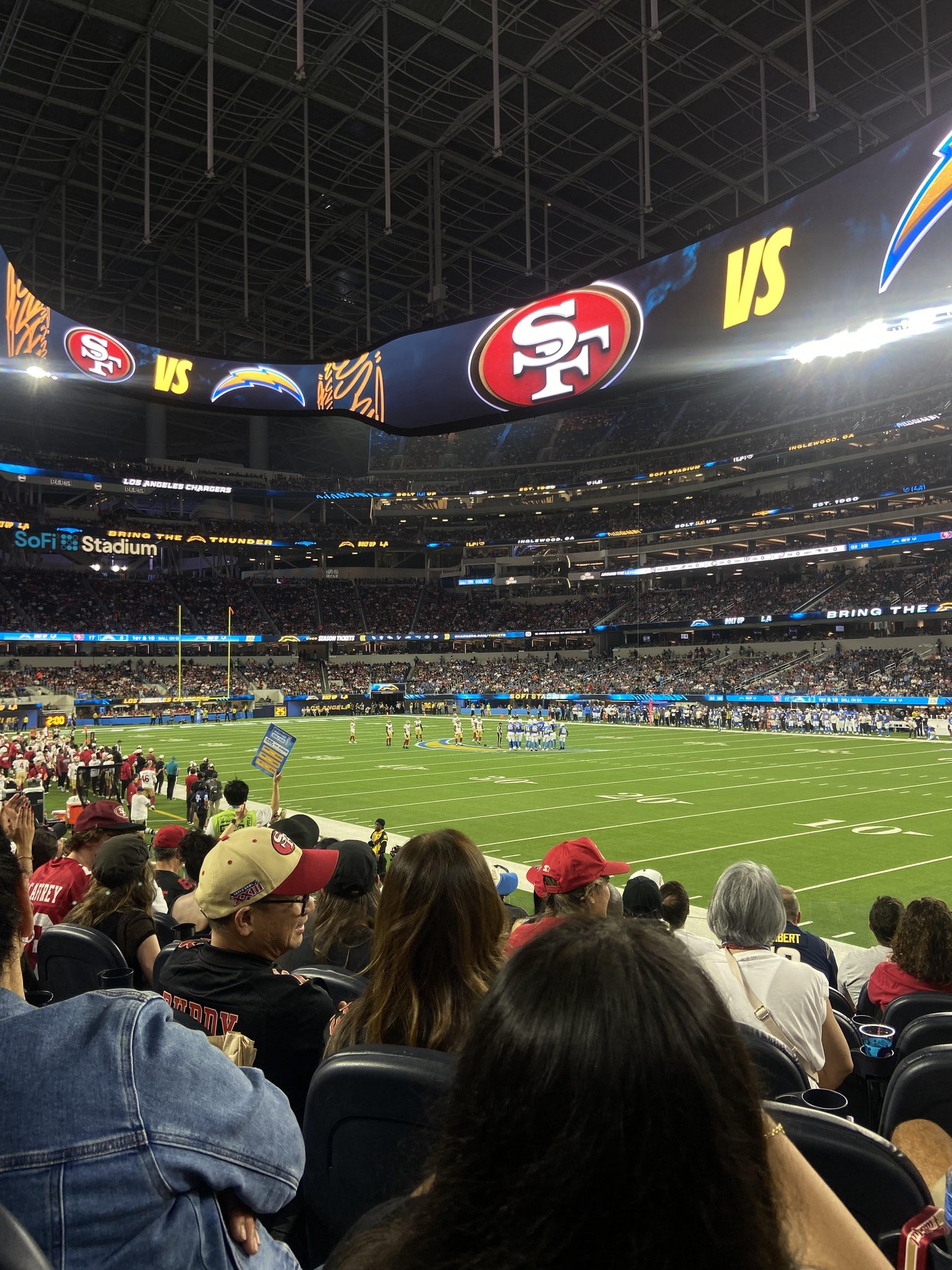 Real Fan View taken from Section 100 at SoFi Stadium by Ruddy A