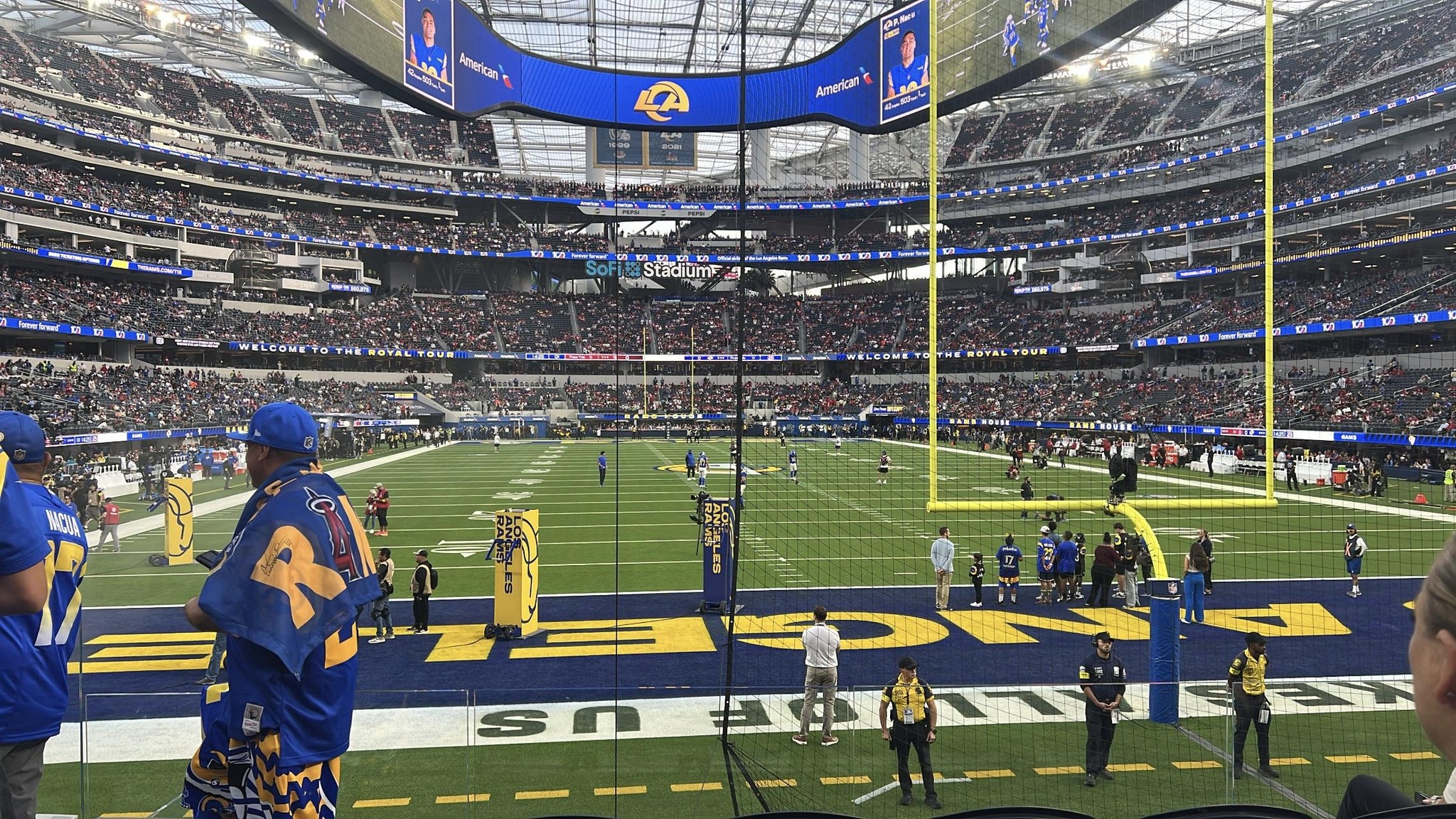 Real Fan View taken from Section 102 at SoFi Stadium by Veronica B