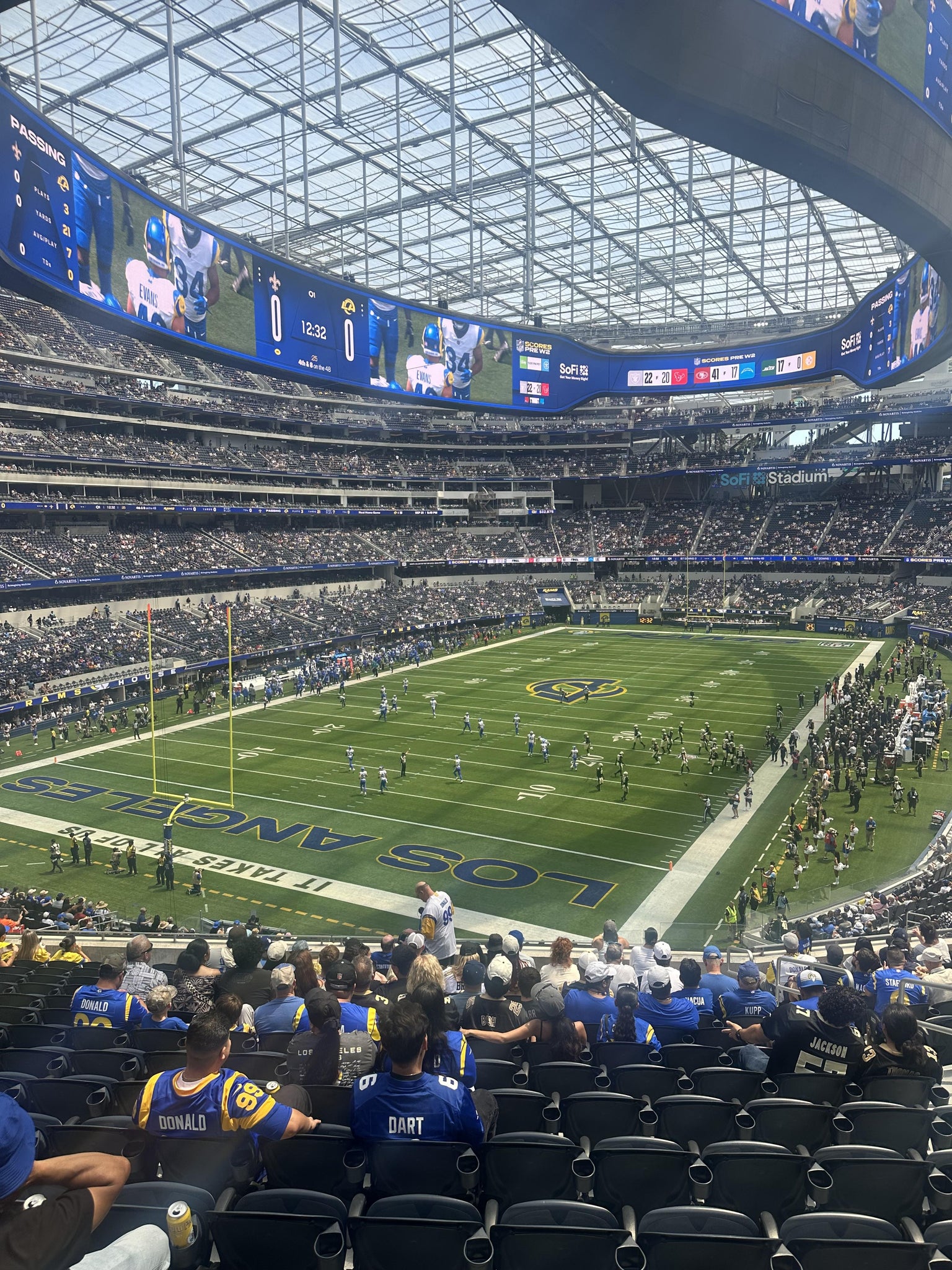 Real Fan View taken from Section 210 at SoFi Stadium by Anonymous User