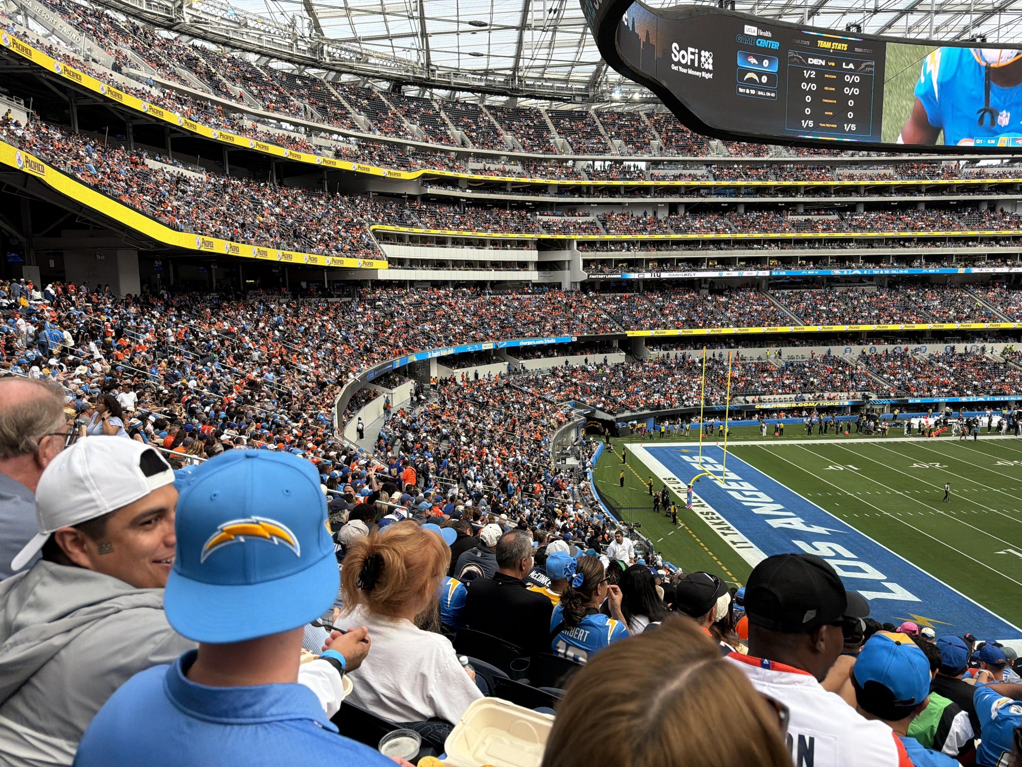 Real Fan View taken from Section 212 at SoFi Stadium by Joshua H