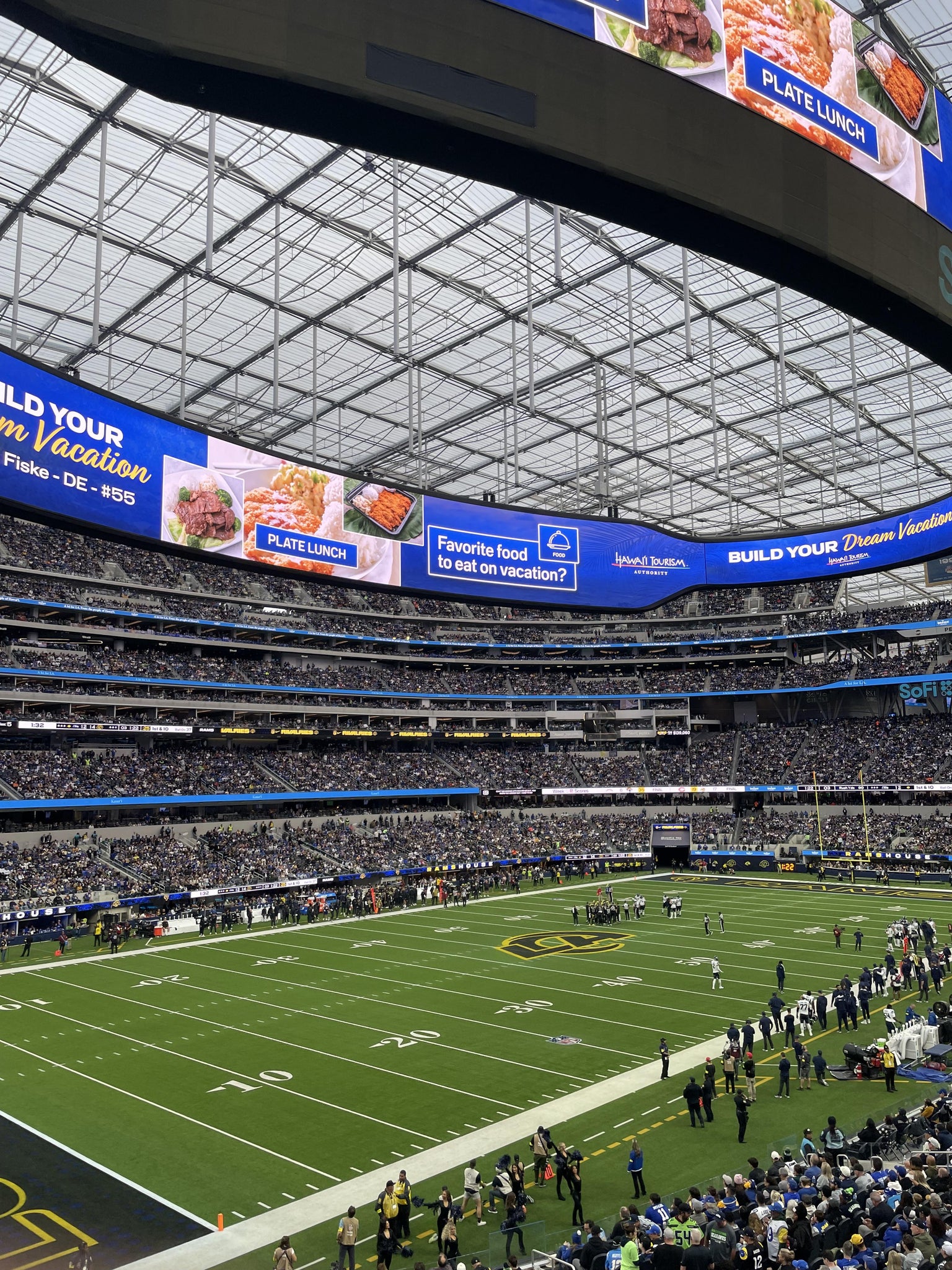 Real Fan View taken from Section 213 at SoFi Stadium by Juan J