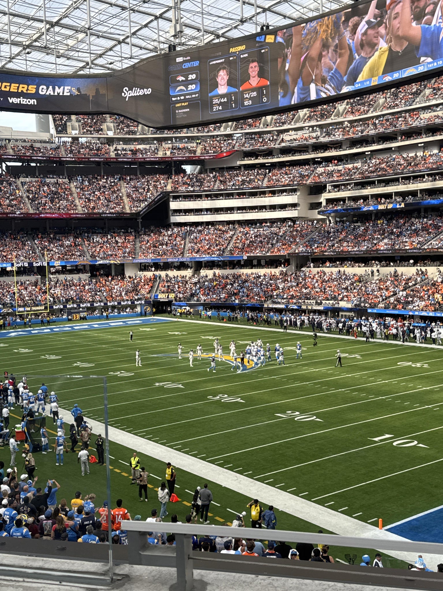 Real Fan View taken from Section 225 at SoFi Stadium by Tayler H