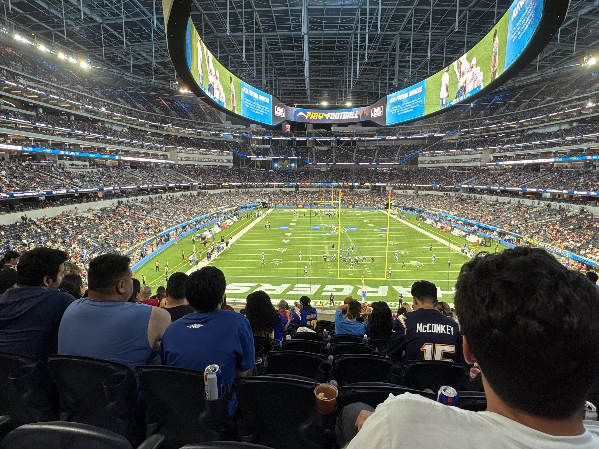 Real Fan View taken from Section 232 at SoFi Stadium by Anonymous User