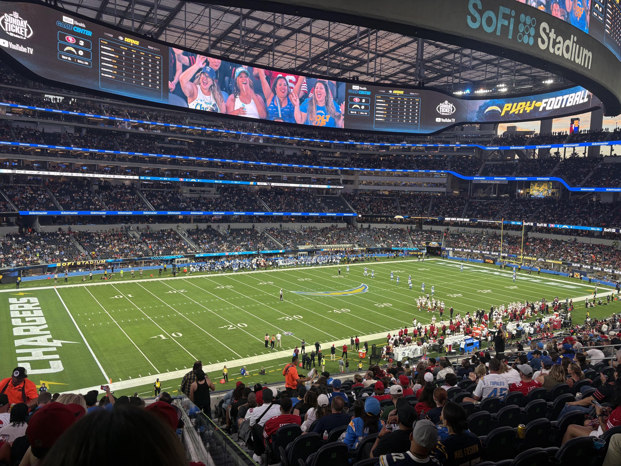 Real Fan View taken from Section 241 at SoFi Stadium by Patricia S
