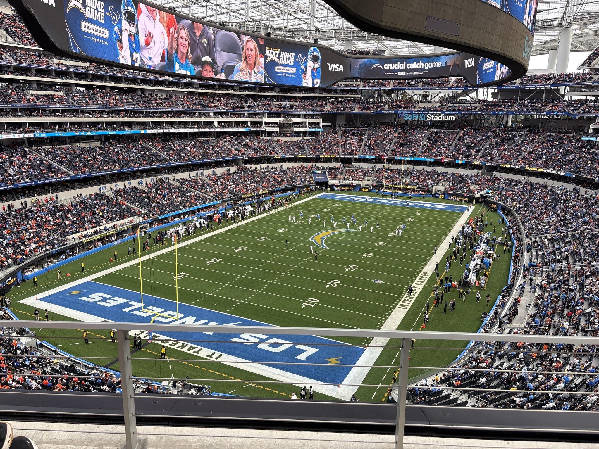 Real Fan View taken from Section 312 at SoFi Stadium by Noelia A