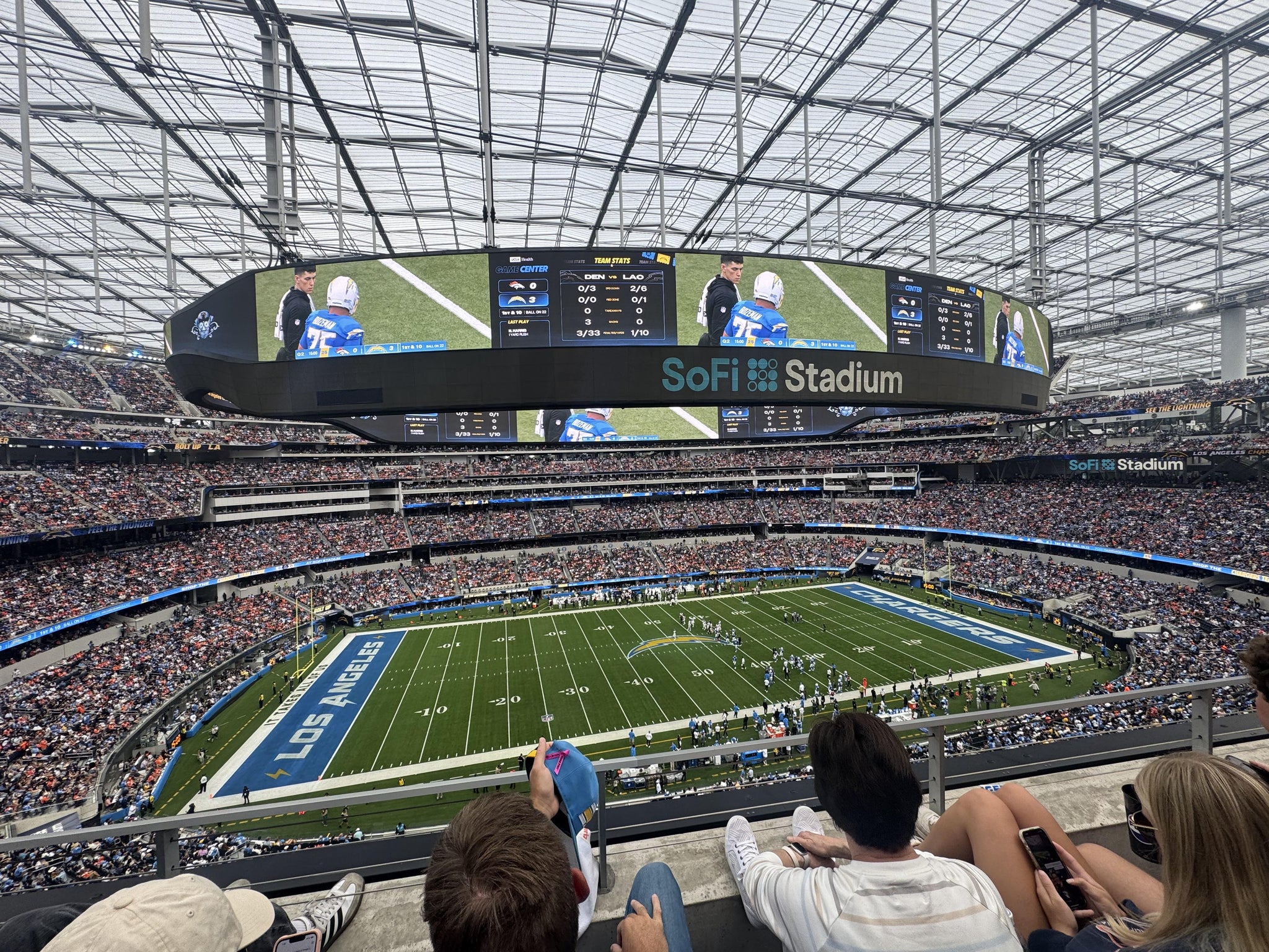 Real Fan View taken from Section 320 at SoFi Stadium by Trey W