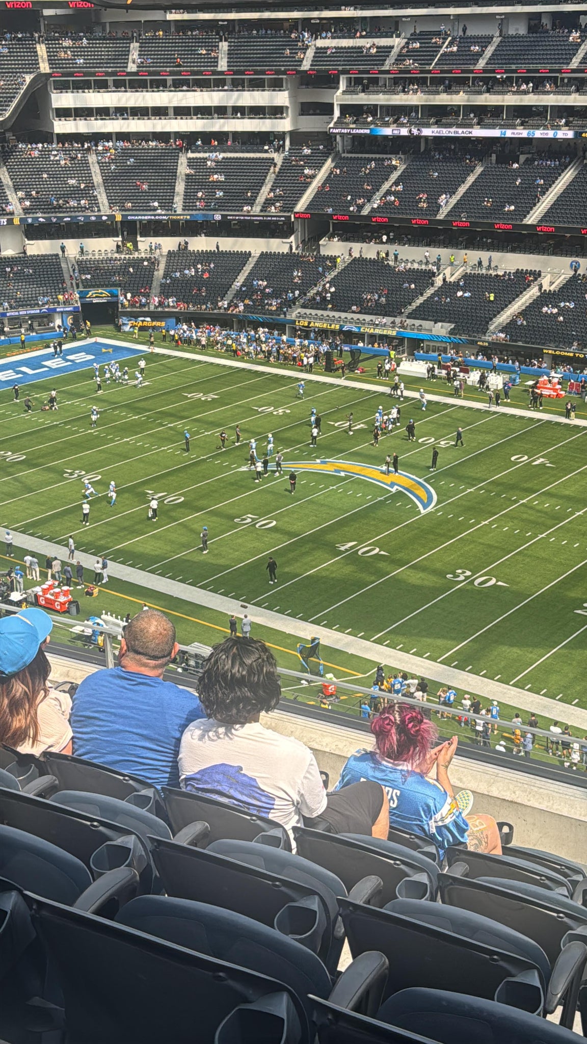 Real Fan View taken from Section 328 at SoFi Stadium by Brandon A