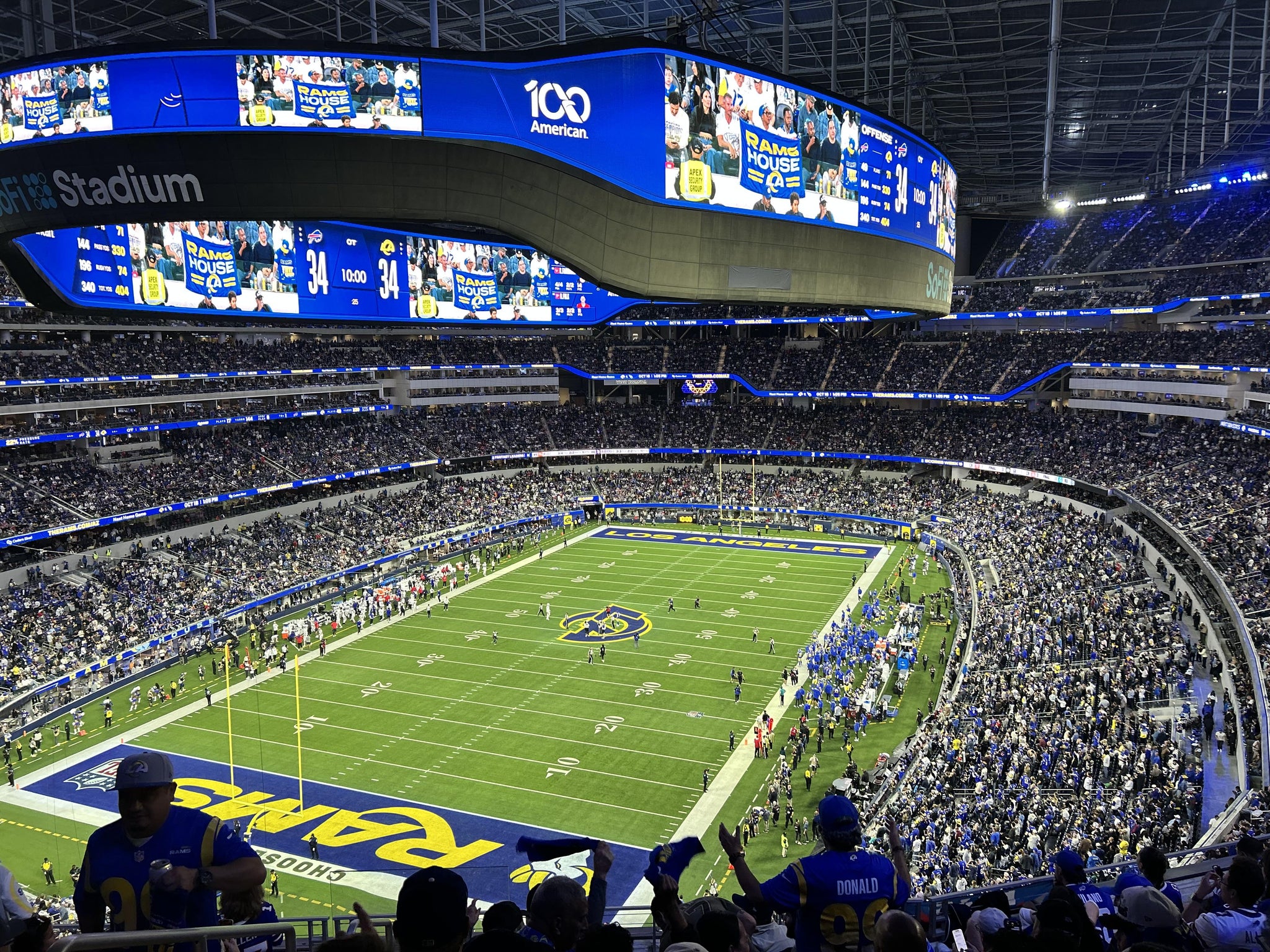 Real Fan View taken from Section 340 at SoFi Stadium by Fred W