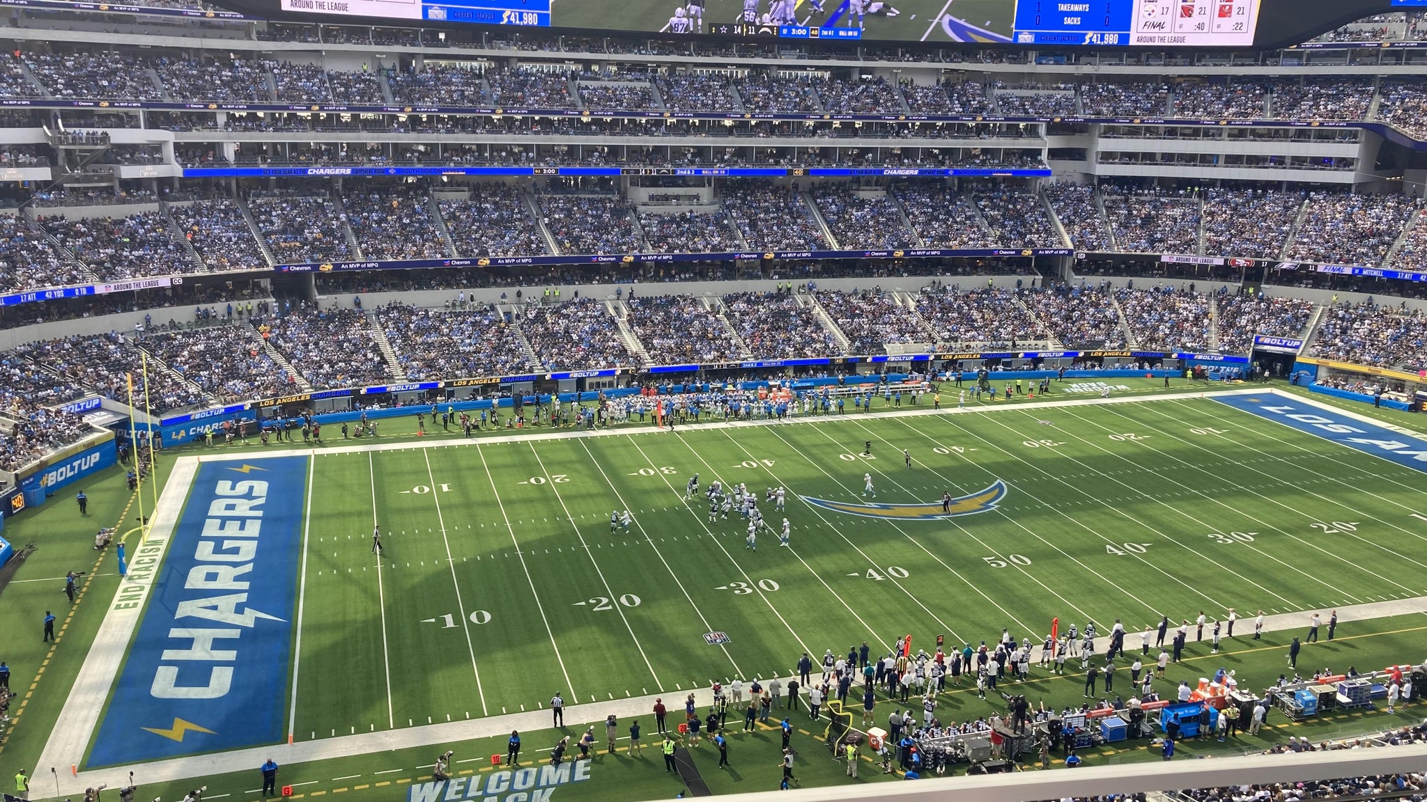 Real Fan View taken from Section 346 at SoFi Stadium by Tara S