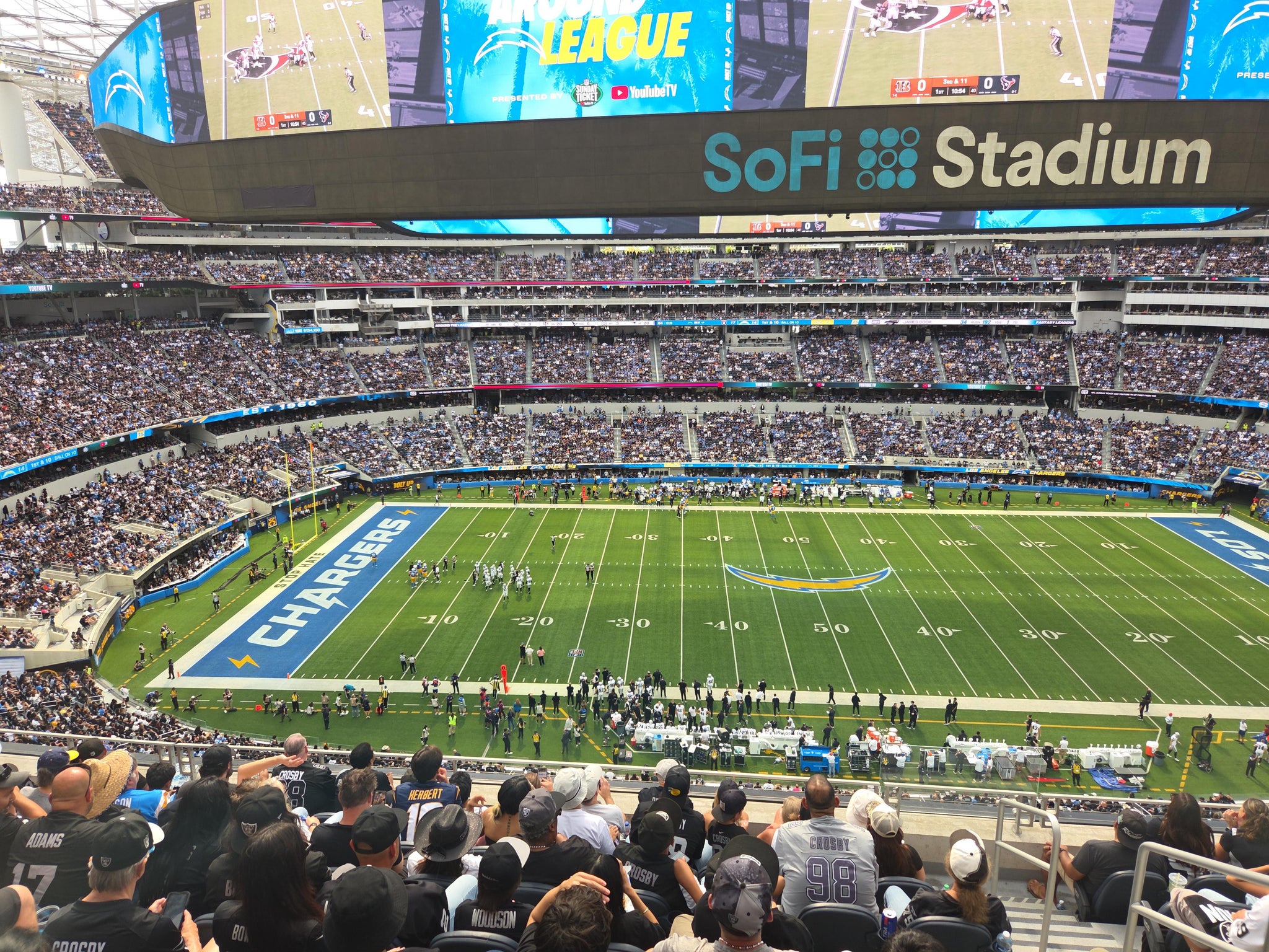 Real Fan View taken from Section 348 at SoFi Stadium by Edgar A