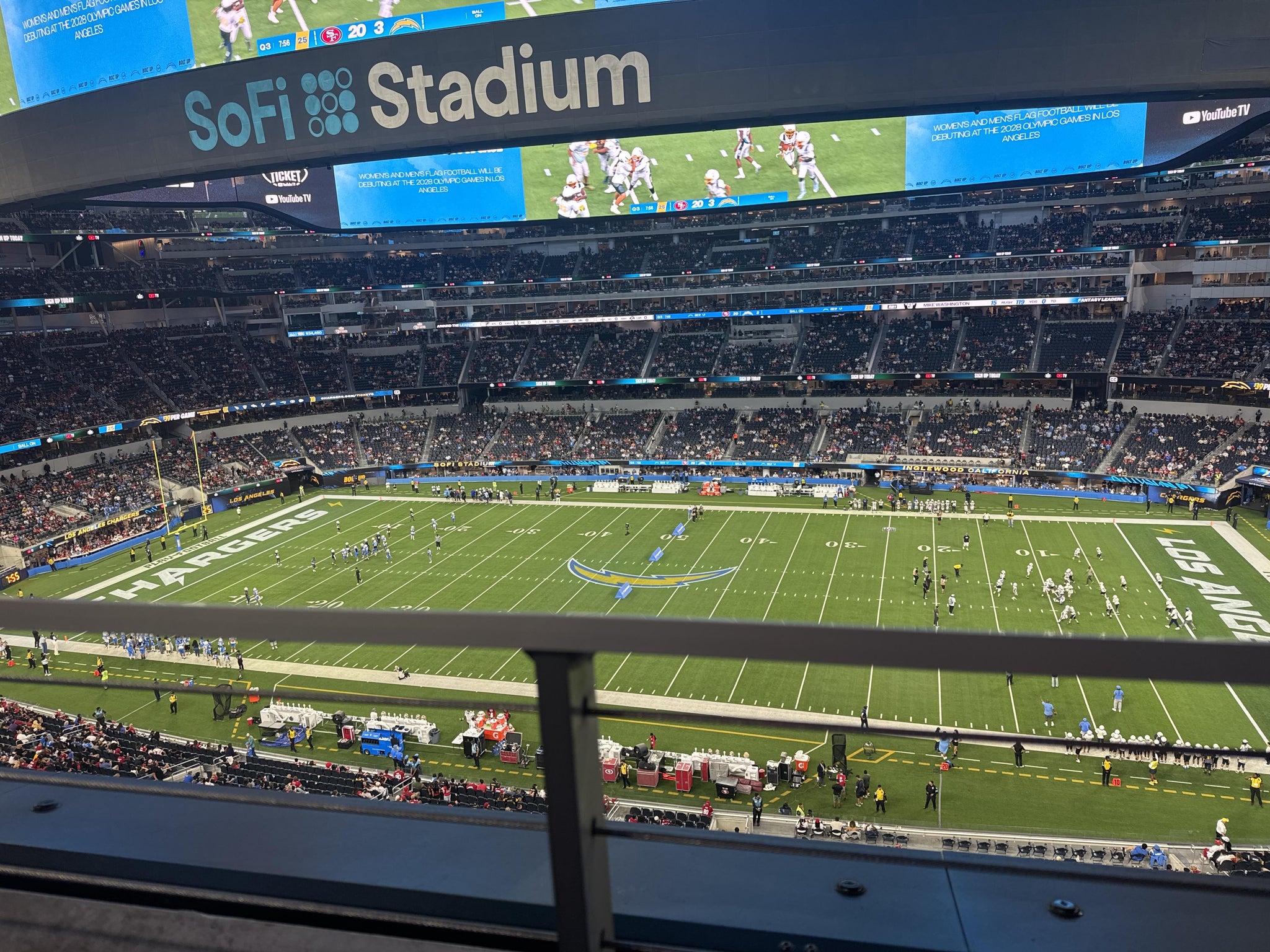 Real Fan View taken from Section 352 at SoFi Stadium by Lisa L