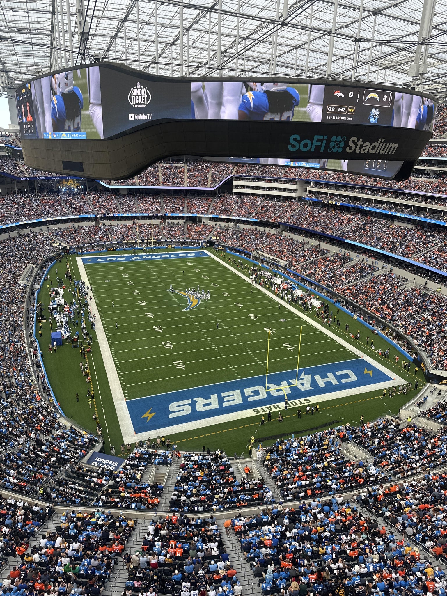 Real Fan View taken from Section 426 at SoFi Stadium by Sally L