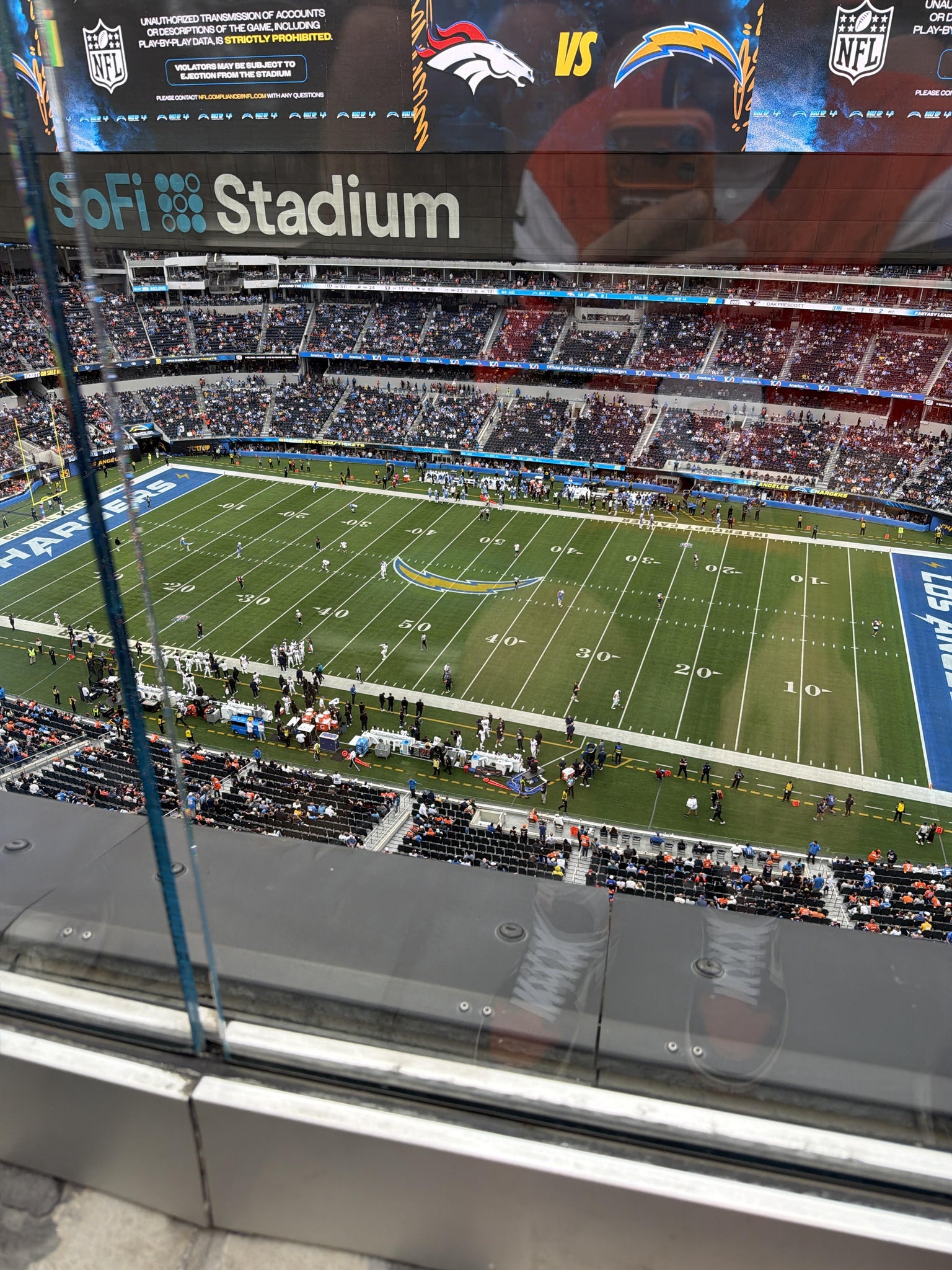 Real Fan View taken from Section 447 at SoFi Stadium by Kyler A
