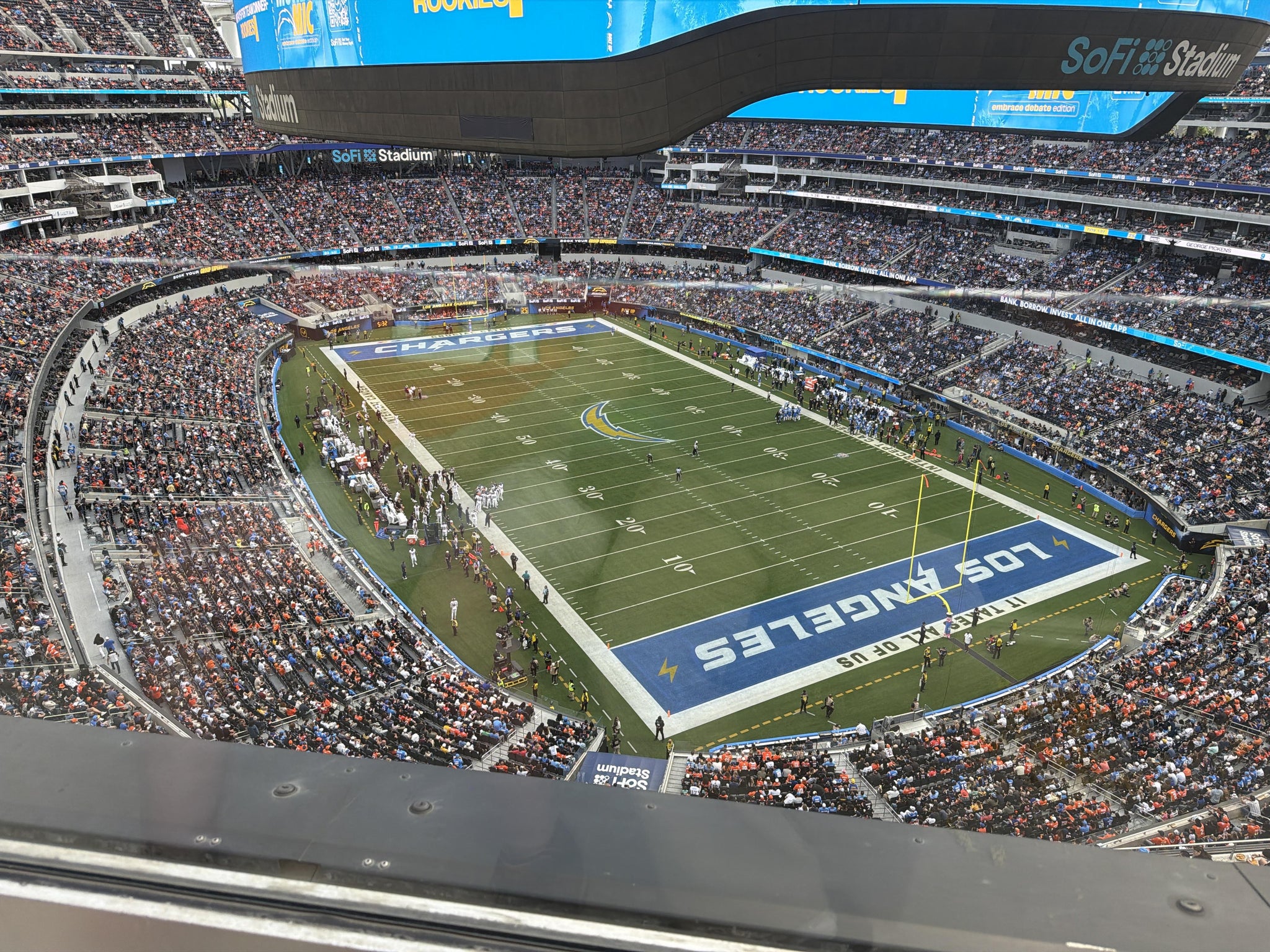 Real Fan View taken from Section 454 at SoFi Stadium by Larry K