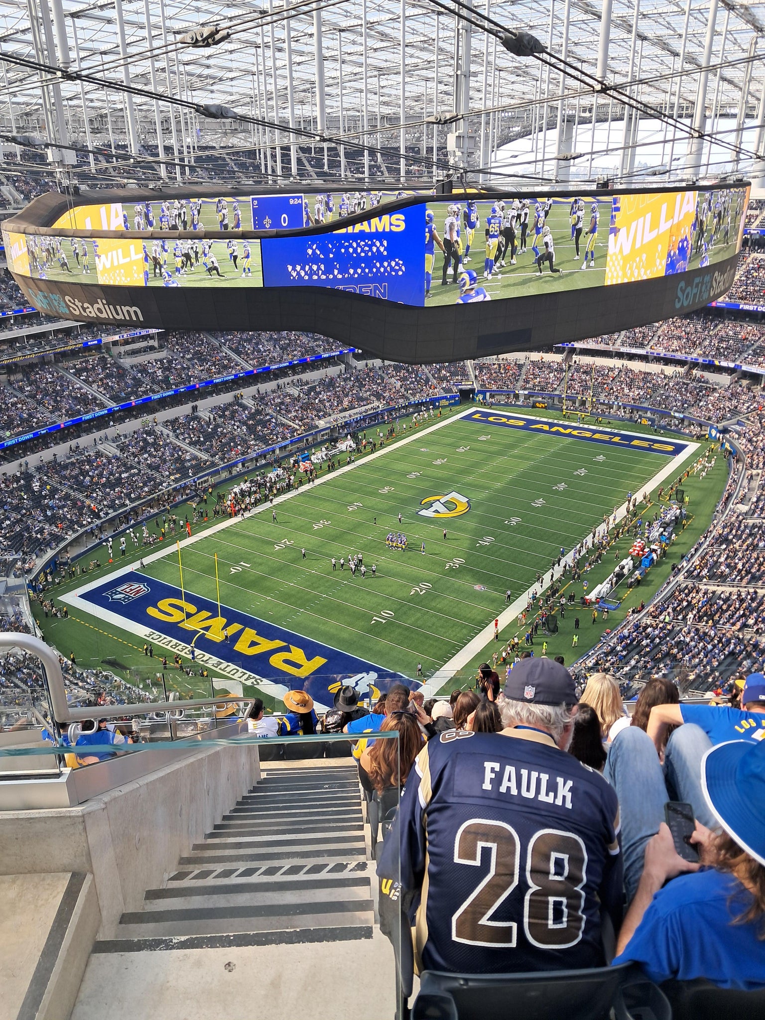 Real Fan View taken from Section 530 at SoFi Stadium by Jessica M