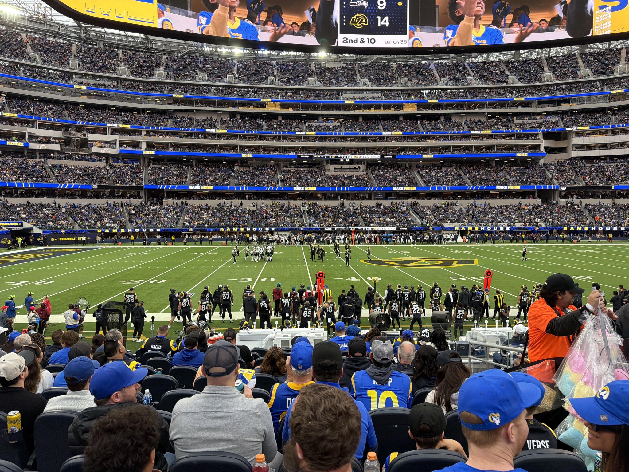 Real Fan View taken from Club 130 at SoFi Stadium by Cara C