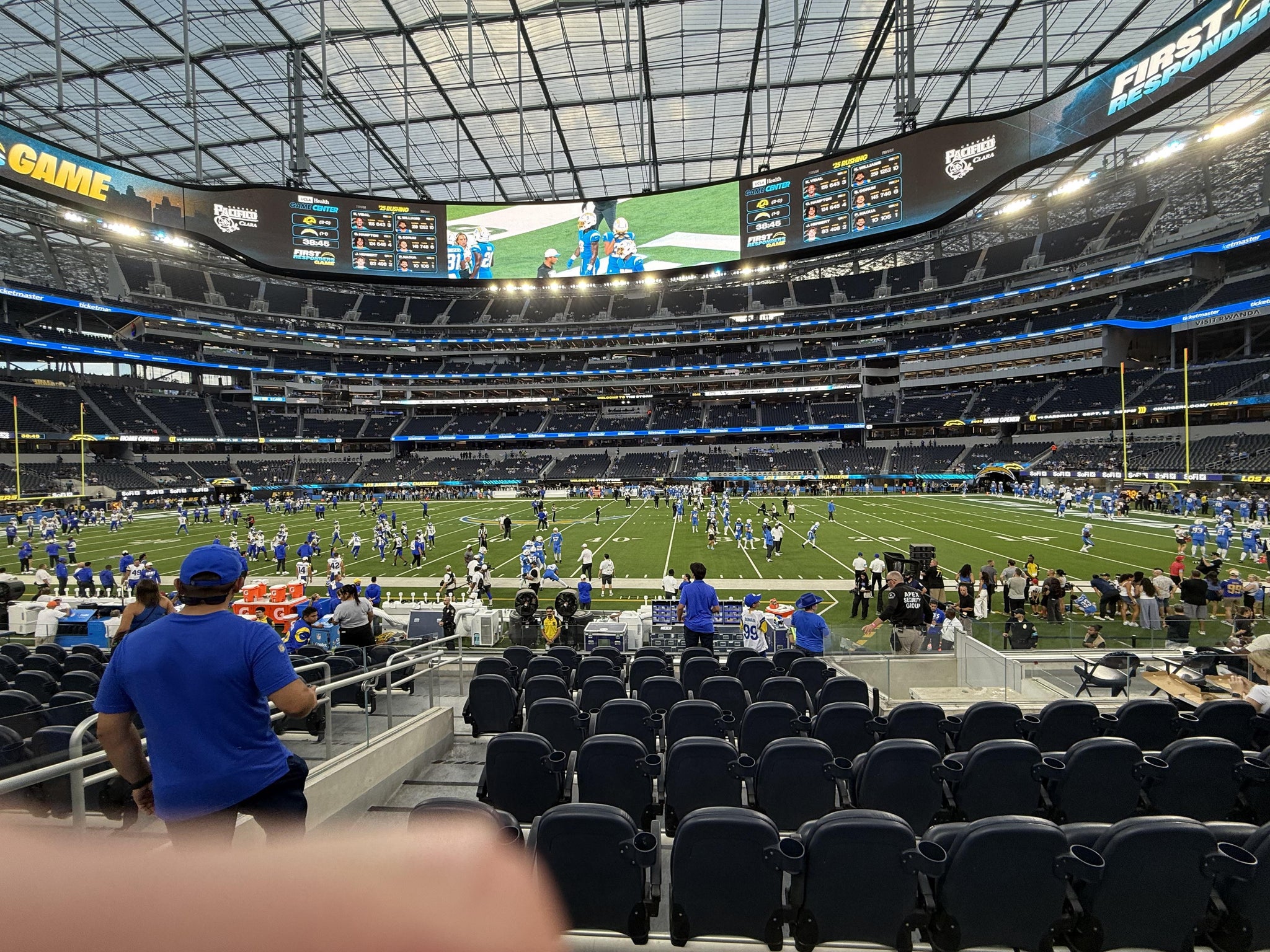Real Fan View taken from Club 133 at SoFi Stadium by Ian E