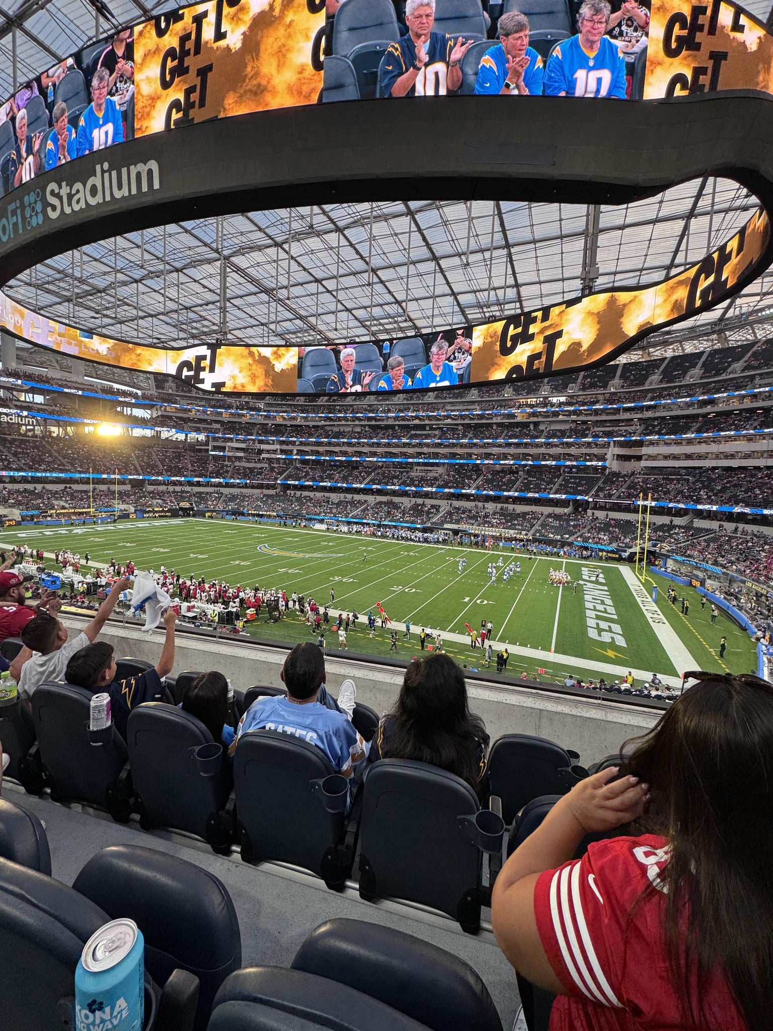 Real Fan View taken from Club 250 at SoFi Stadium by Blake O