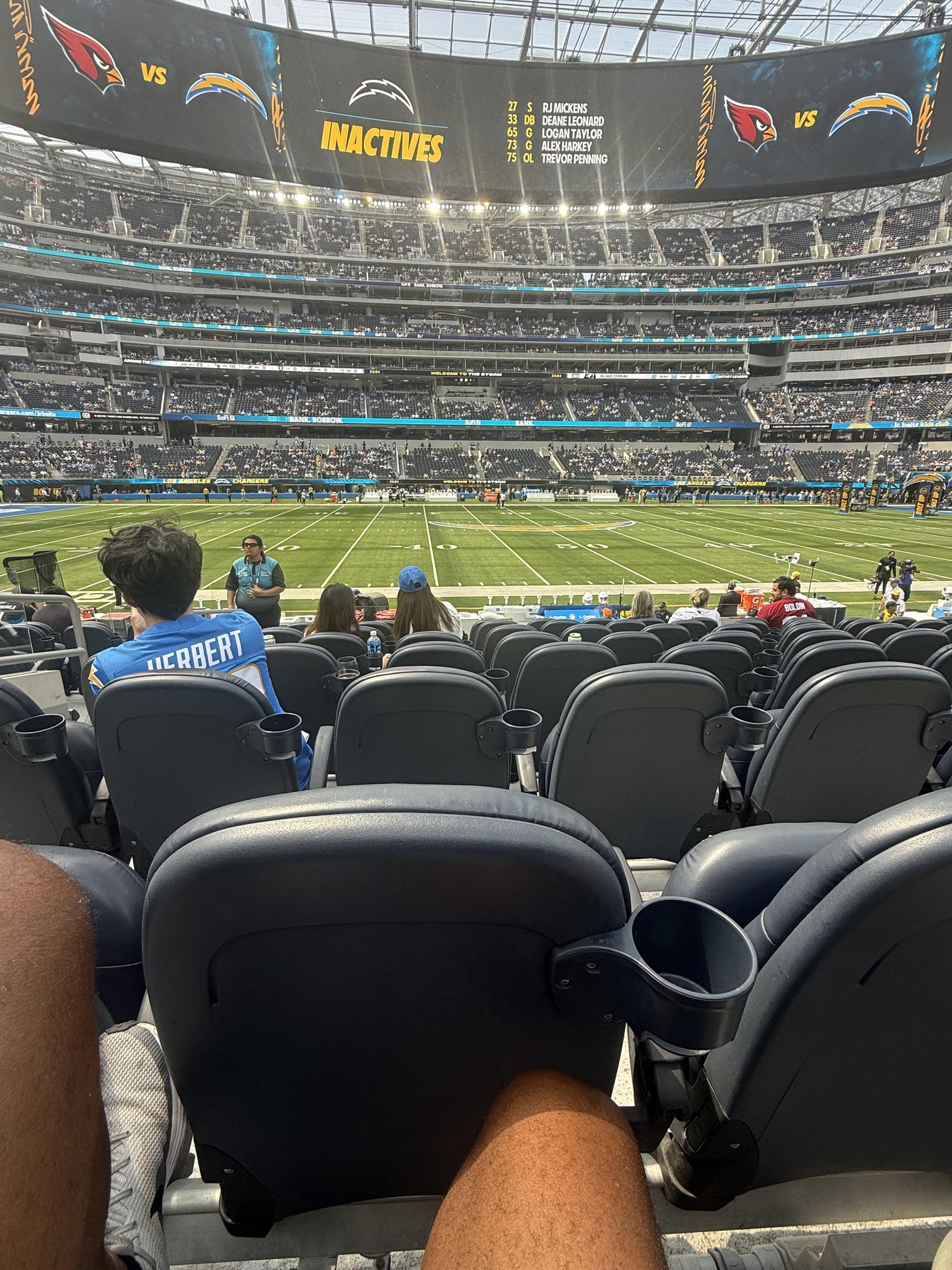 Real Fan View taken from Section VIP 131 at SoFi Stadium by Victor M