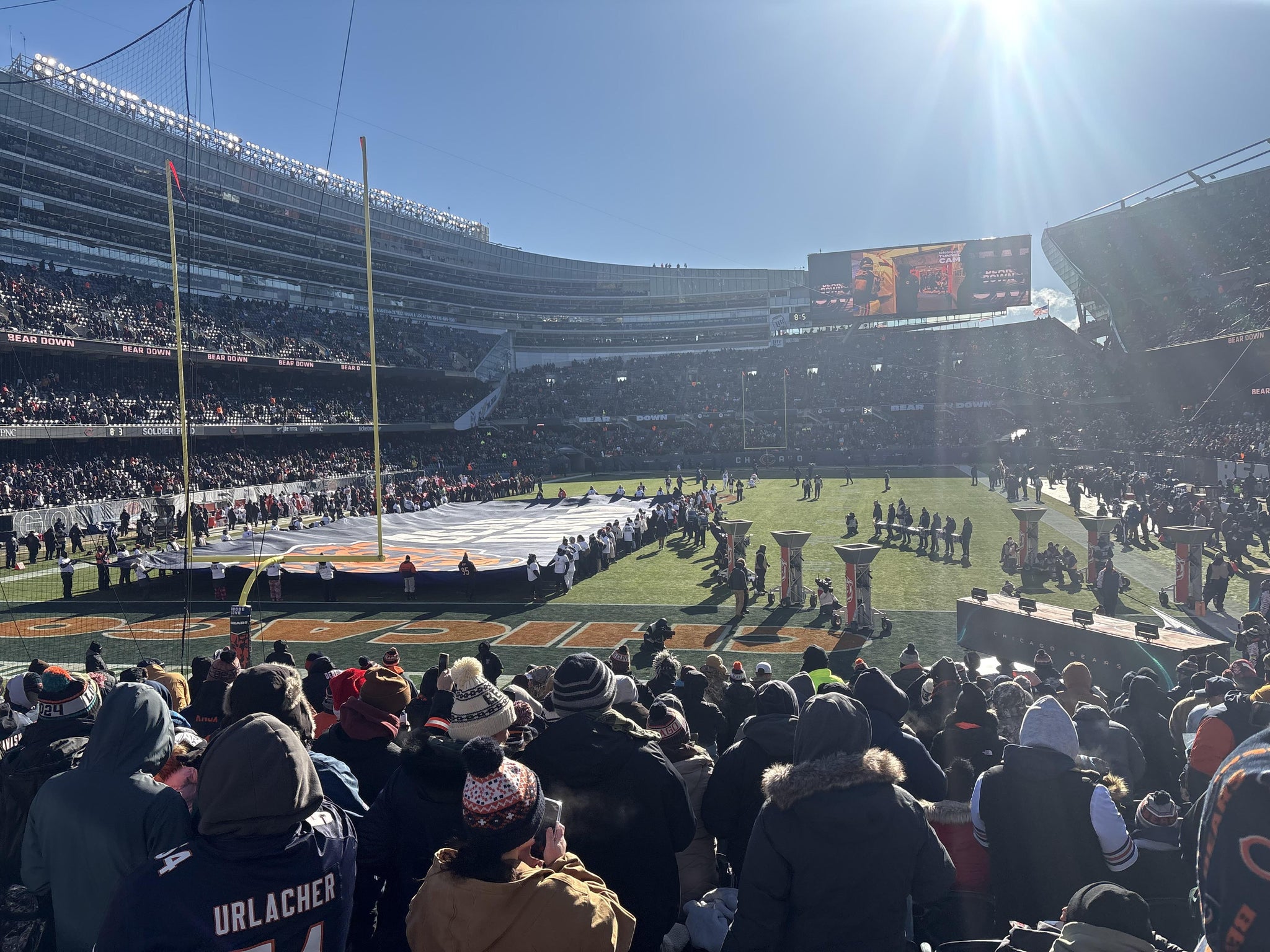 Vue réelle des fans prise de la Section 150 au site Soldier Field par Justin C