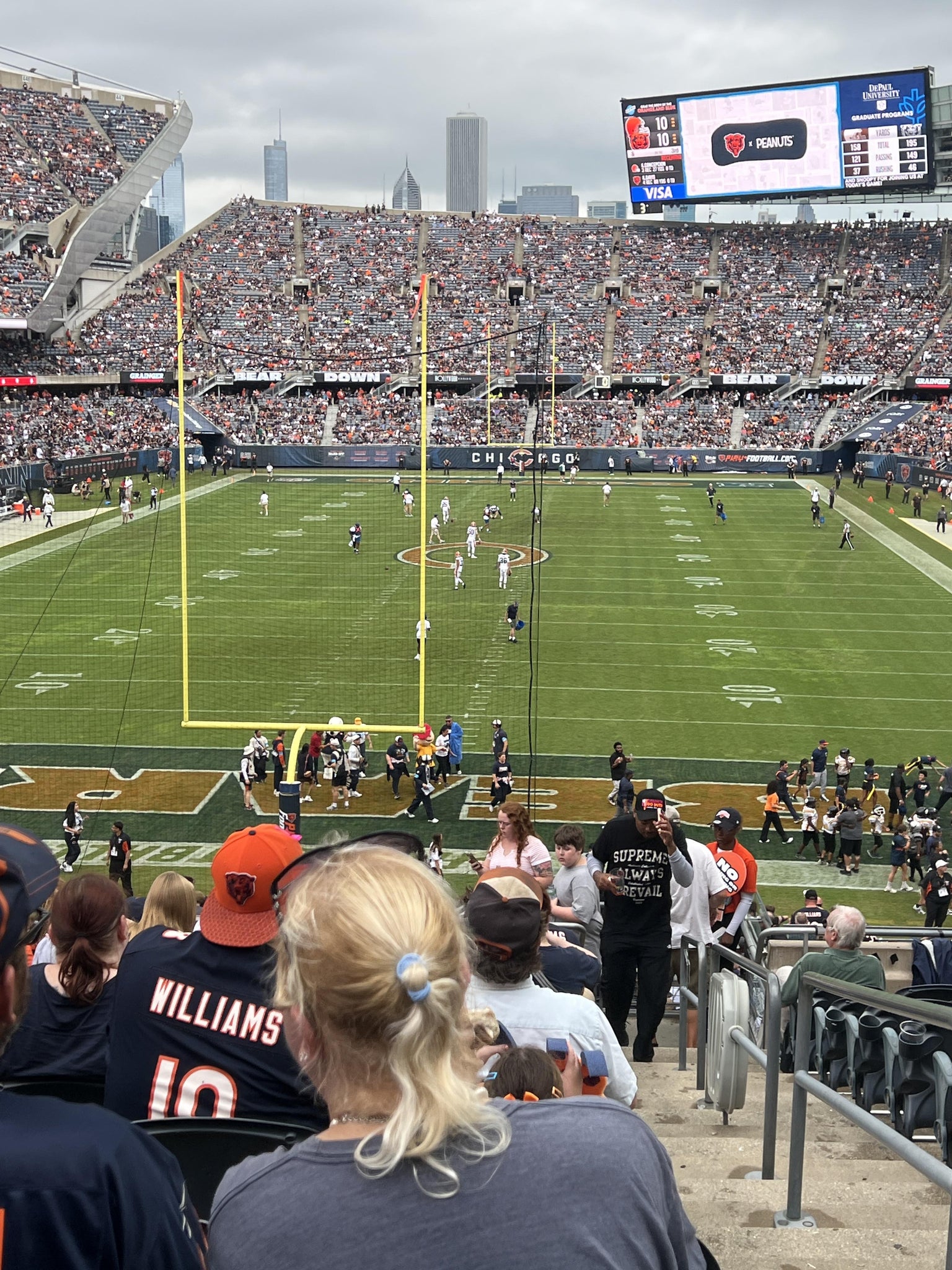 Real Fan View taken from Section 222 at Soldier Field by Donna O