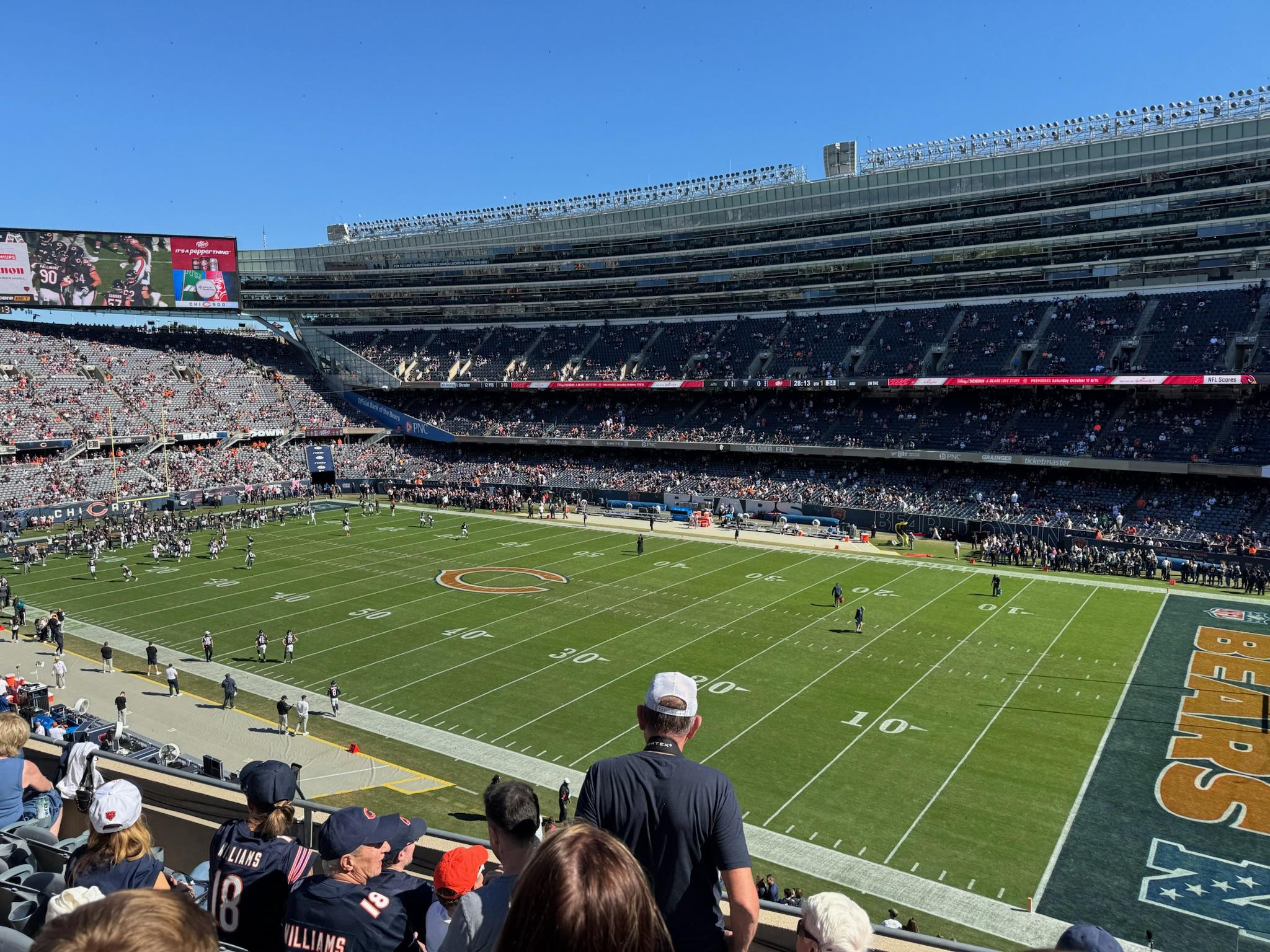 Real Fan View taken from Section 332 at Soldier Field by Mike M