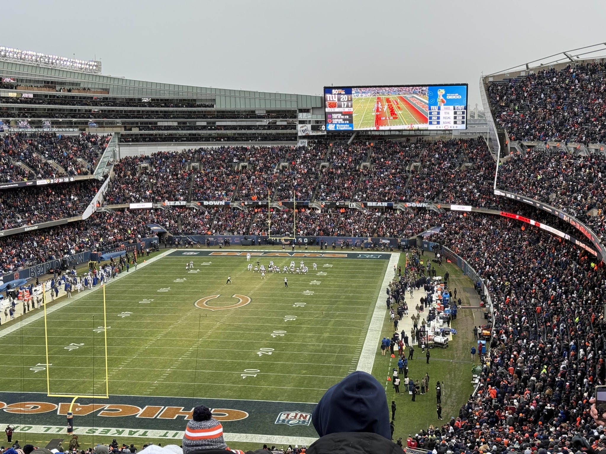 Vue réelle des fans prise de la Section 350 au site Soldier Field par Albert F