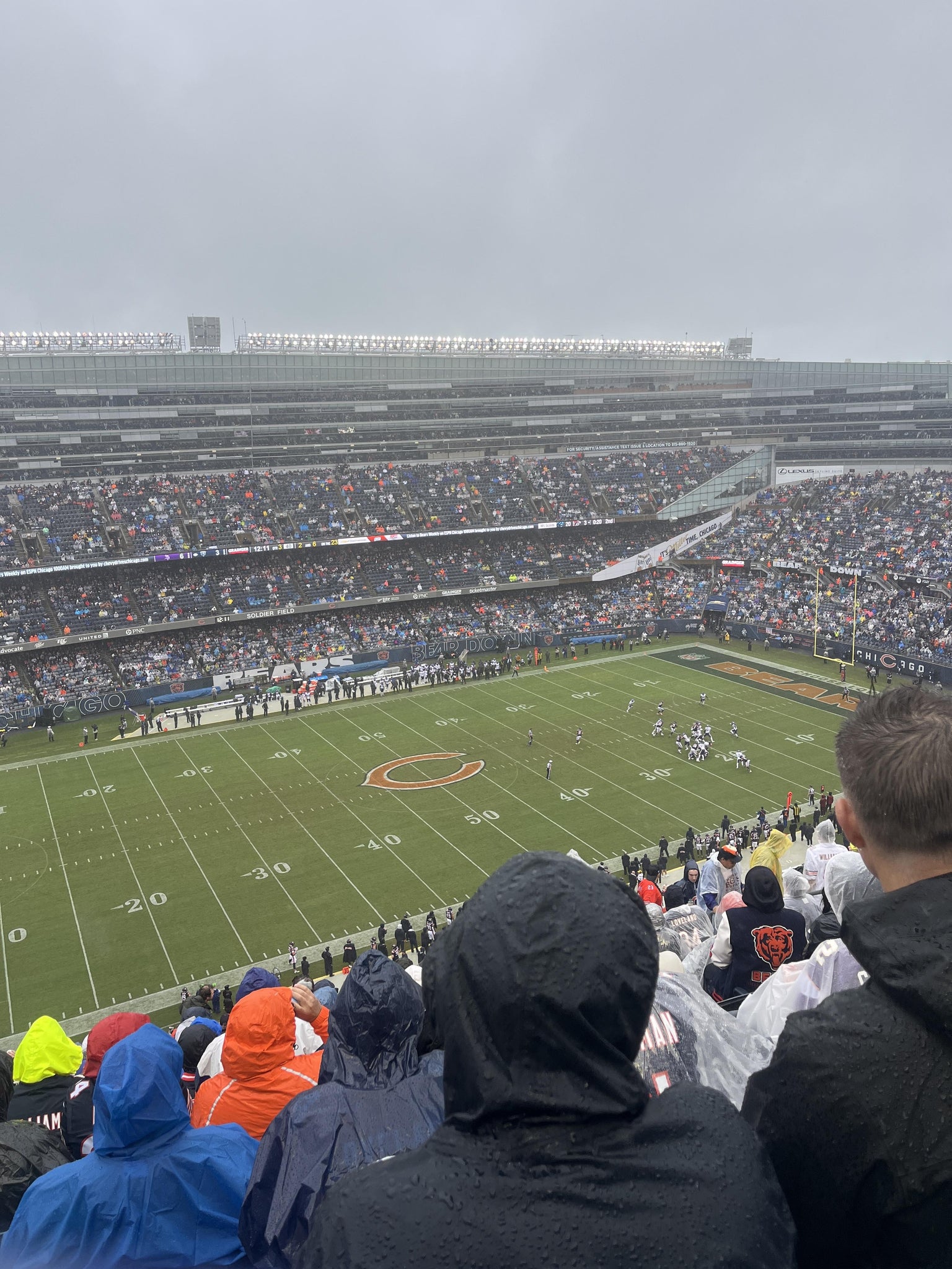 Real Fan View taken from Section 440 at Soldier Field by Abigail C
