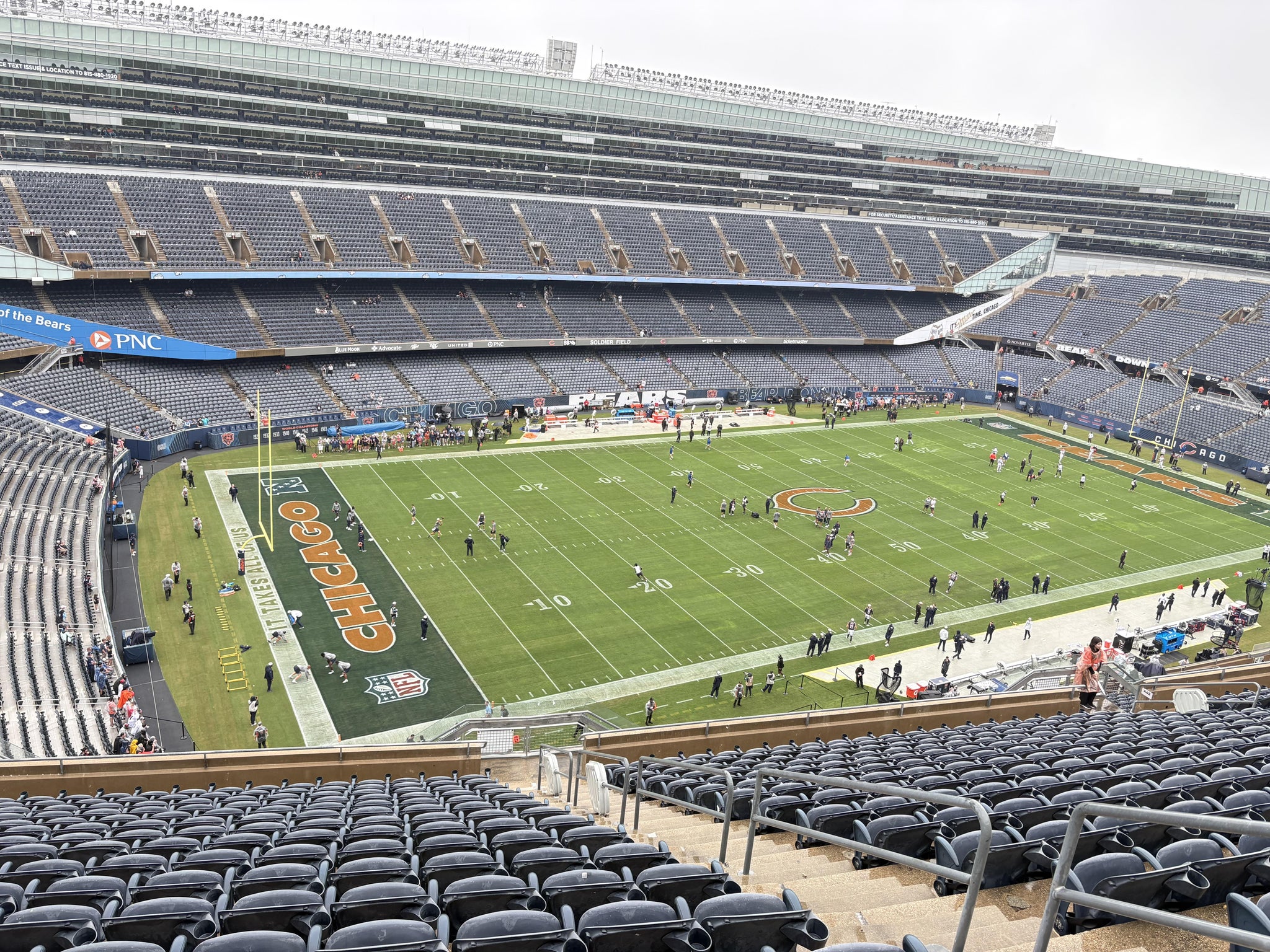 Real Fan View taken from Section 443 at Soldier Field by Cynthia C