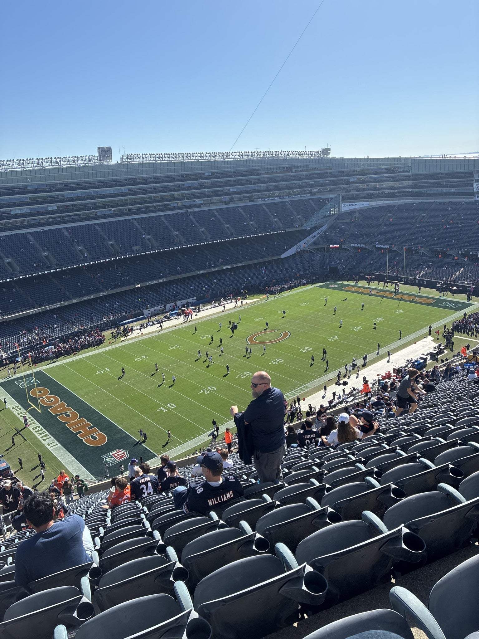Real Fan View taken from Section 443 at Soldier Field by Sydney C