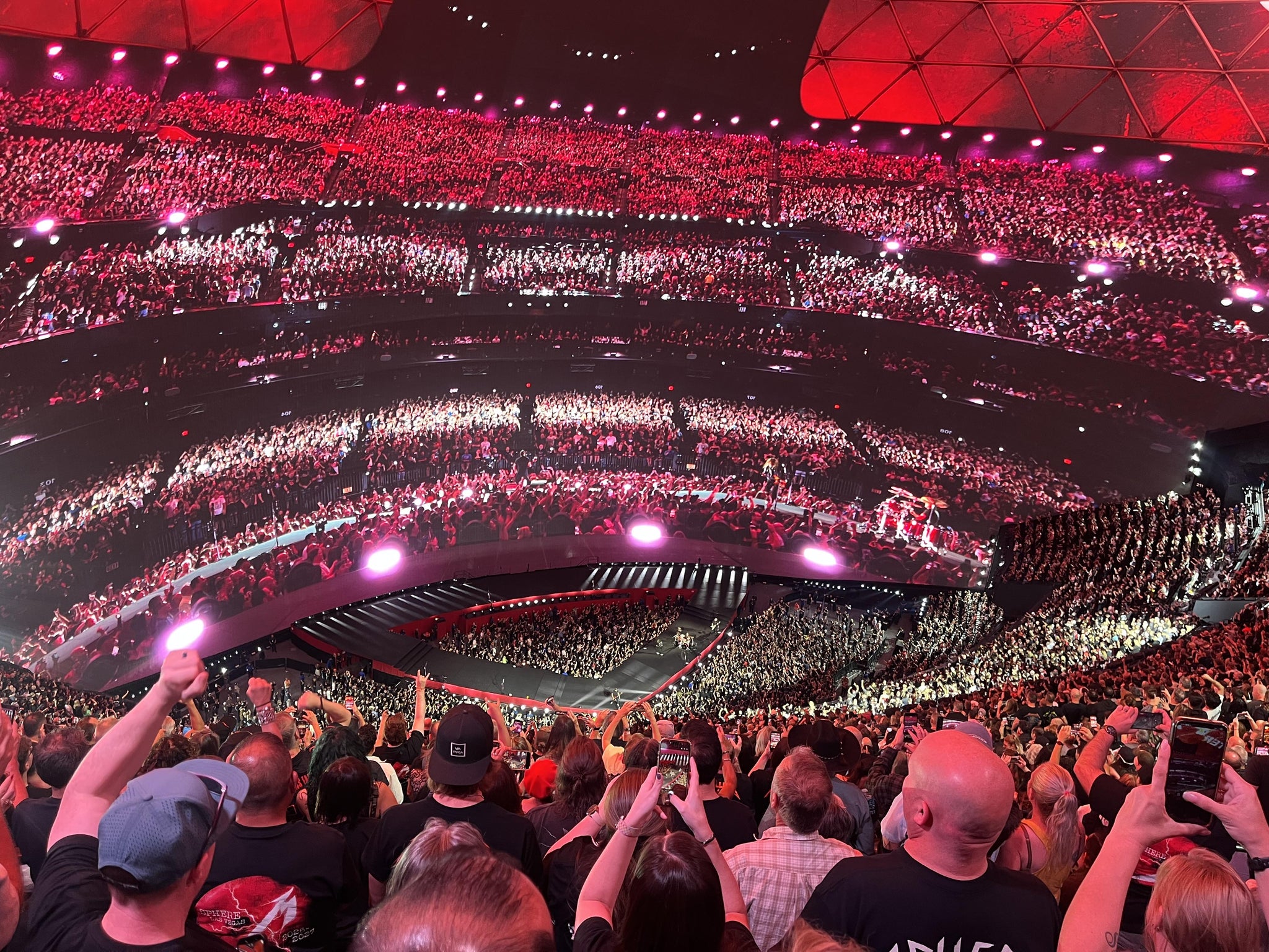 Vue réelle des fans prise de la Section 404 au site Sphere par Kaitlyn C
